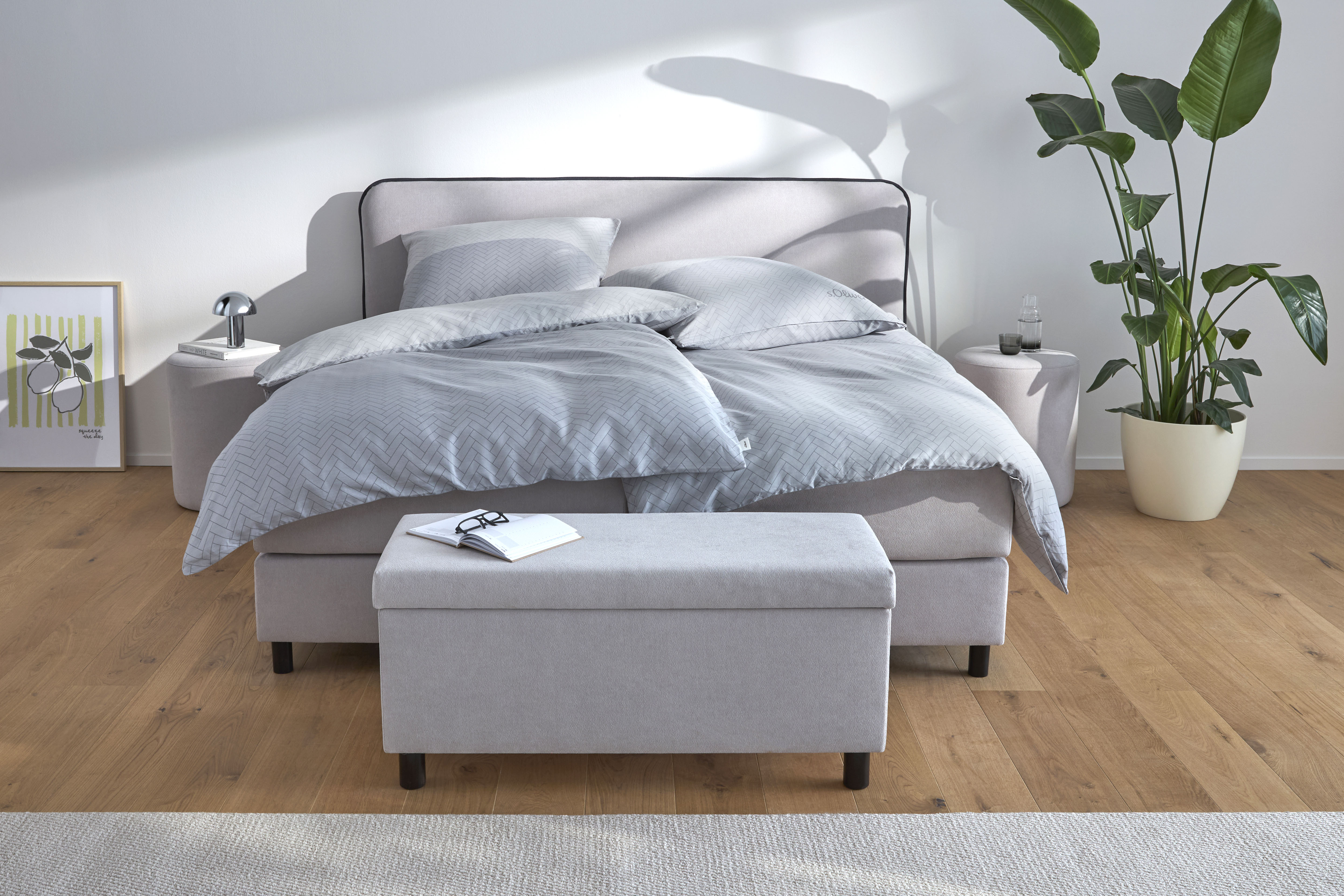 Thumbnail - s.Oliver Boxspringbett "Kuhmo in verschiedenen Größen inkl. Topper" wahlweise mit Bonnell- oder TTFK-Matratze in H2, H3 ...