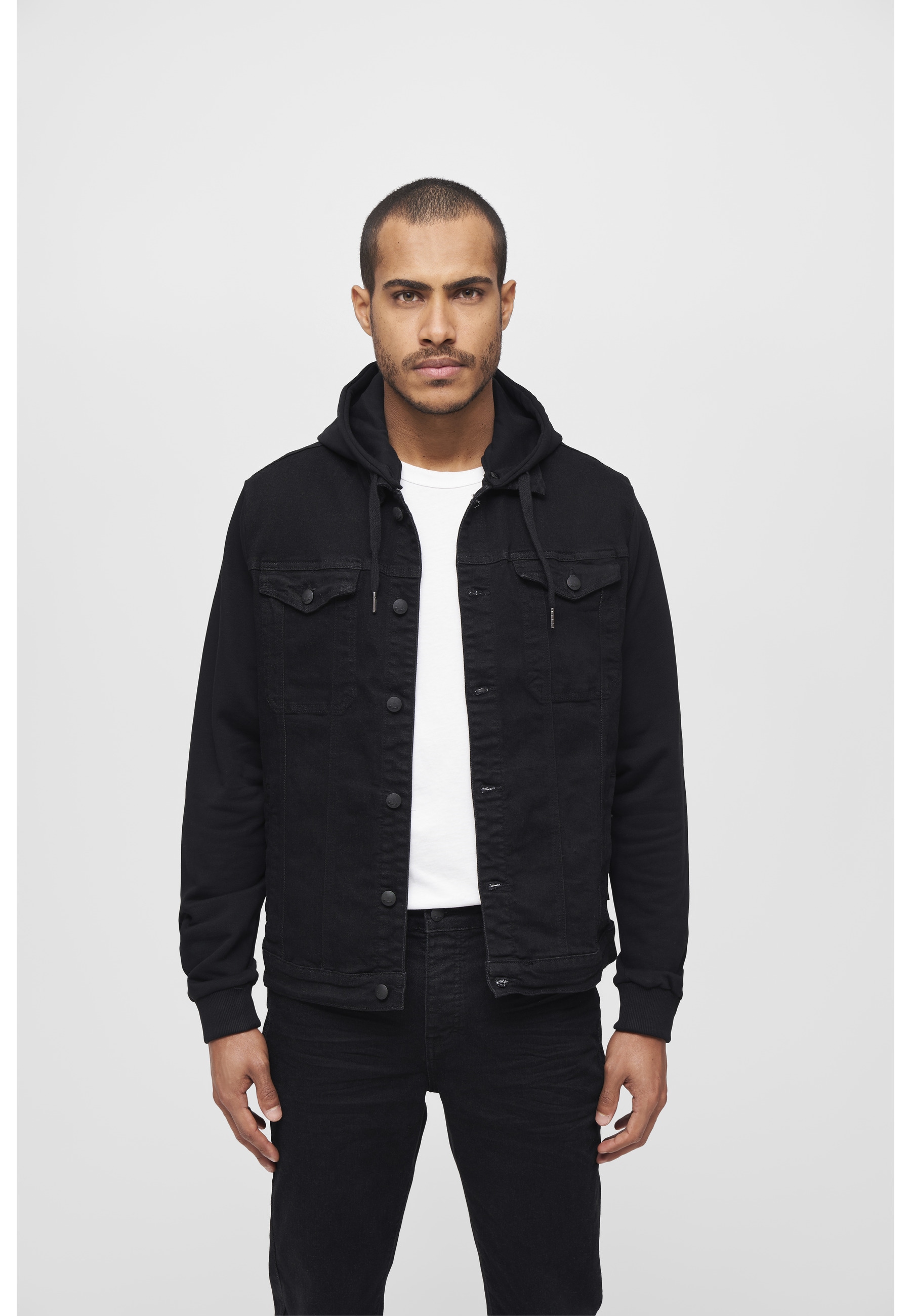 Brandit Anorak »Brandit Herren Cradock Denim Sweat Jacket« 1 Stk. tlg. mit Kapuze