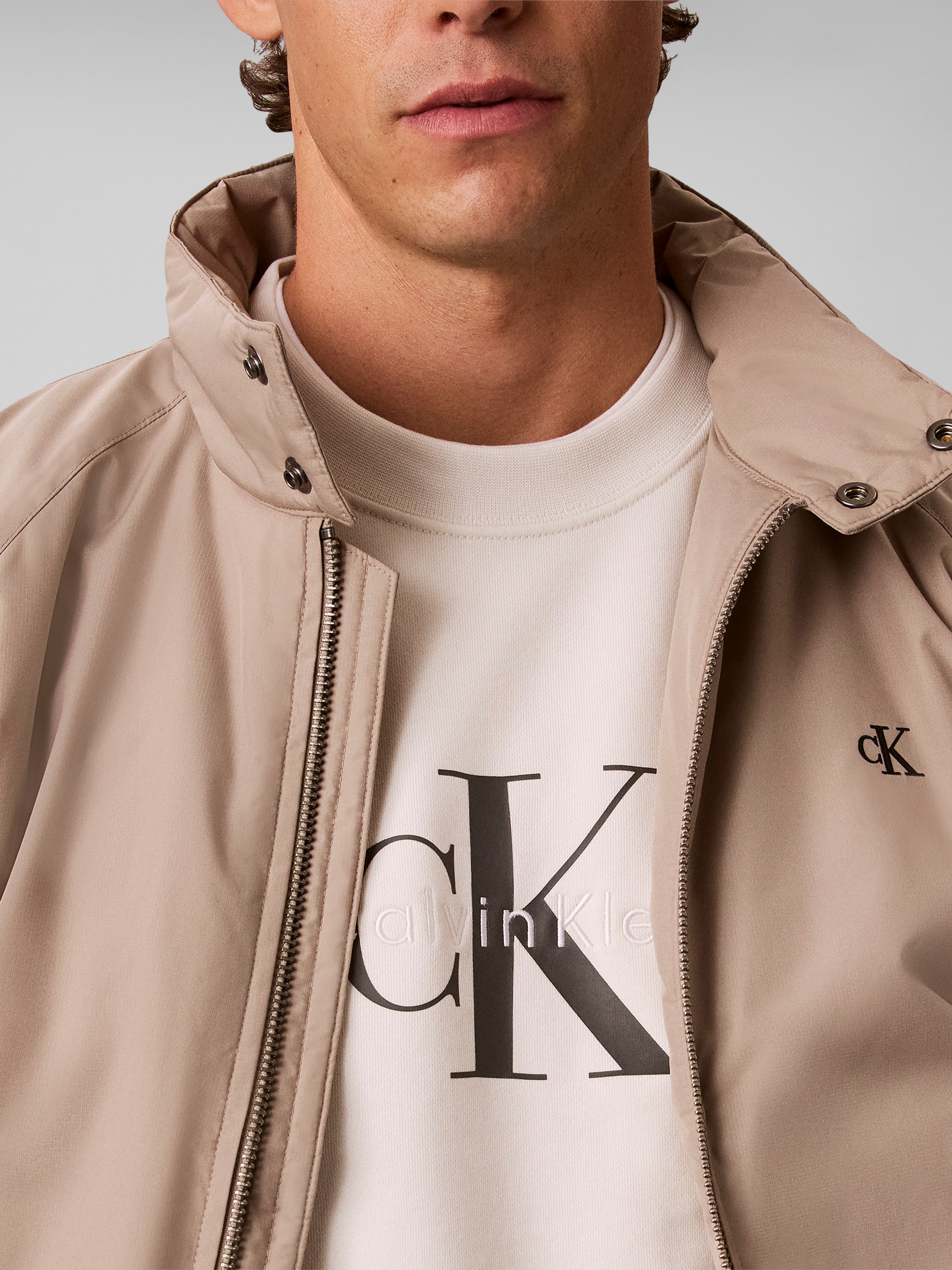 Calvin Klein Sweatshirt , Rundhalsausschnitt, Regular Fit, großer Logo-Print
