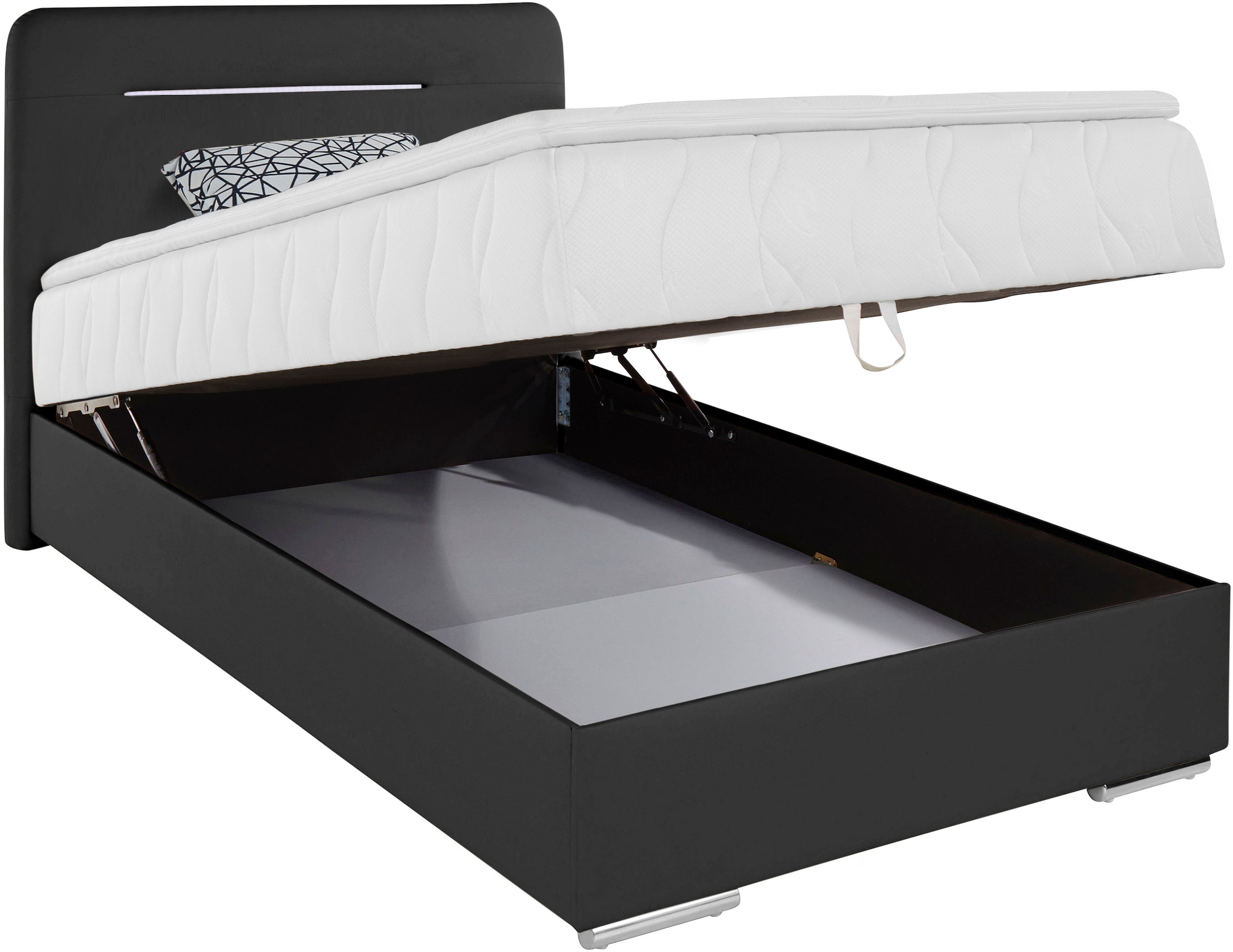 COTTA Boxbett »Lighstar«, inklusive LED-Beleuchtung, Topper, Bettkasten und Zierkissen