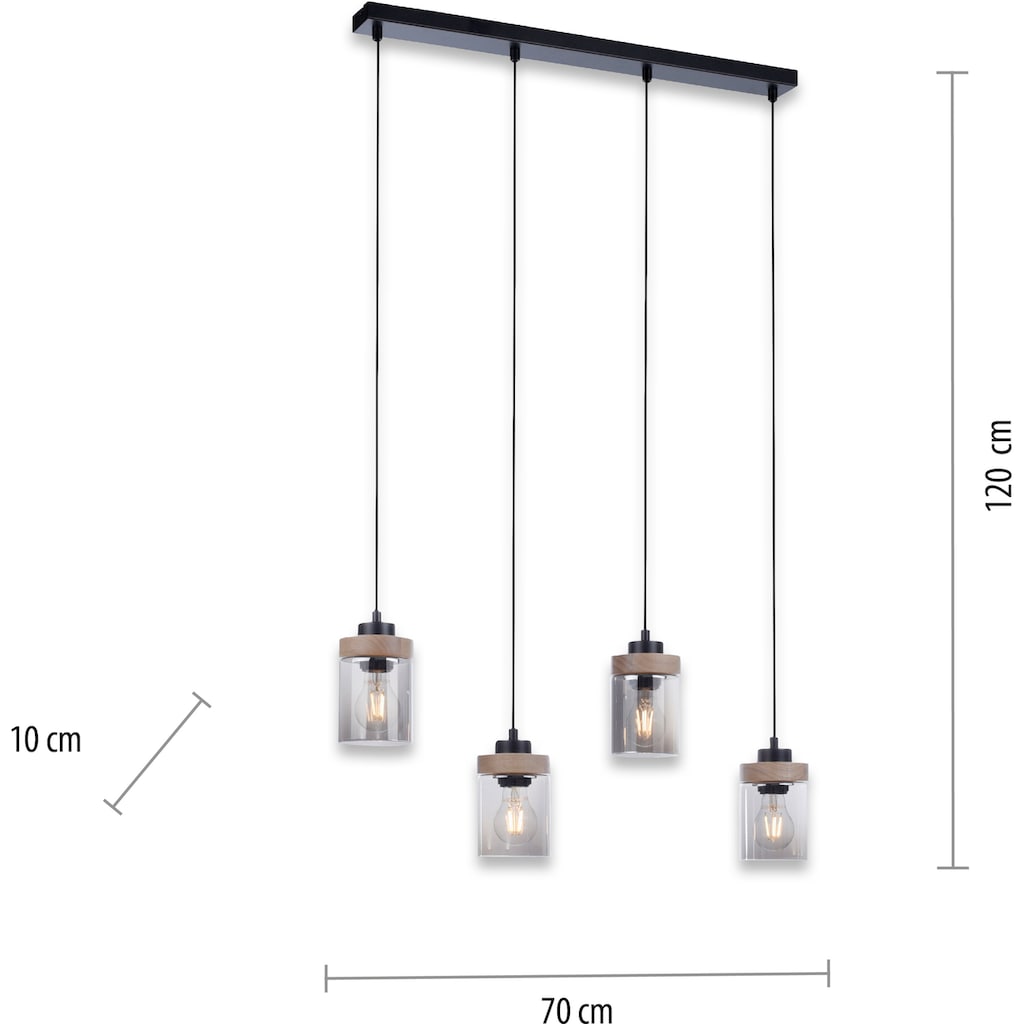 Home affaire Pendelleuchte »Tendon«, 4 flammig-flammig