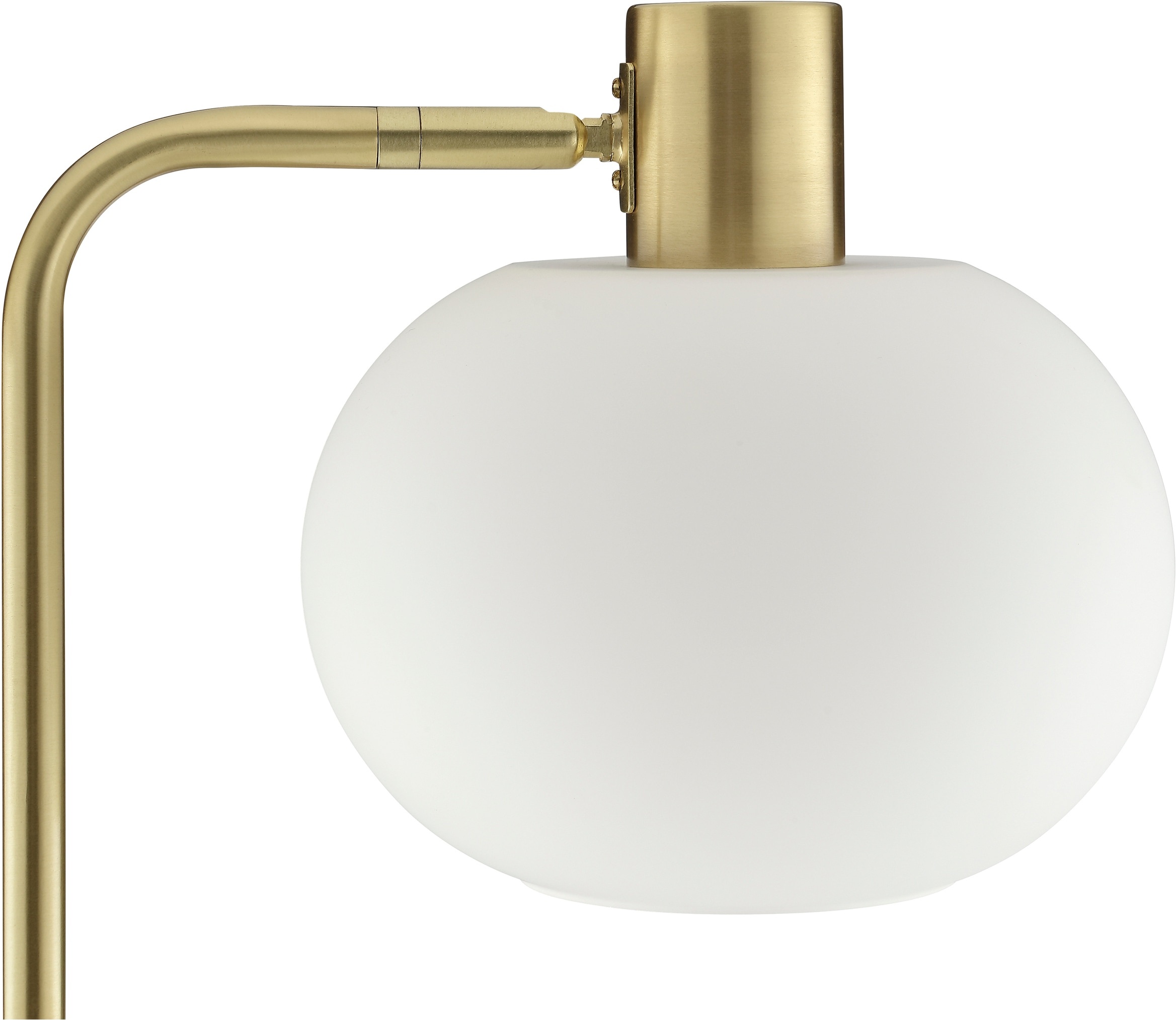 Brilliant Stehlampe »Fanny« E27 1 Stk. 160 x 23 x 32 cm, Glasschirm, 1x E27 Fassung, weiß, messingfarben