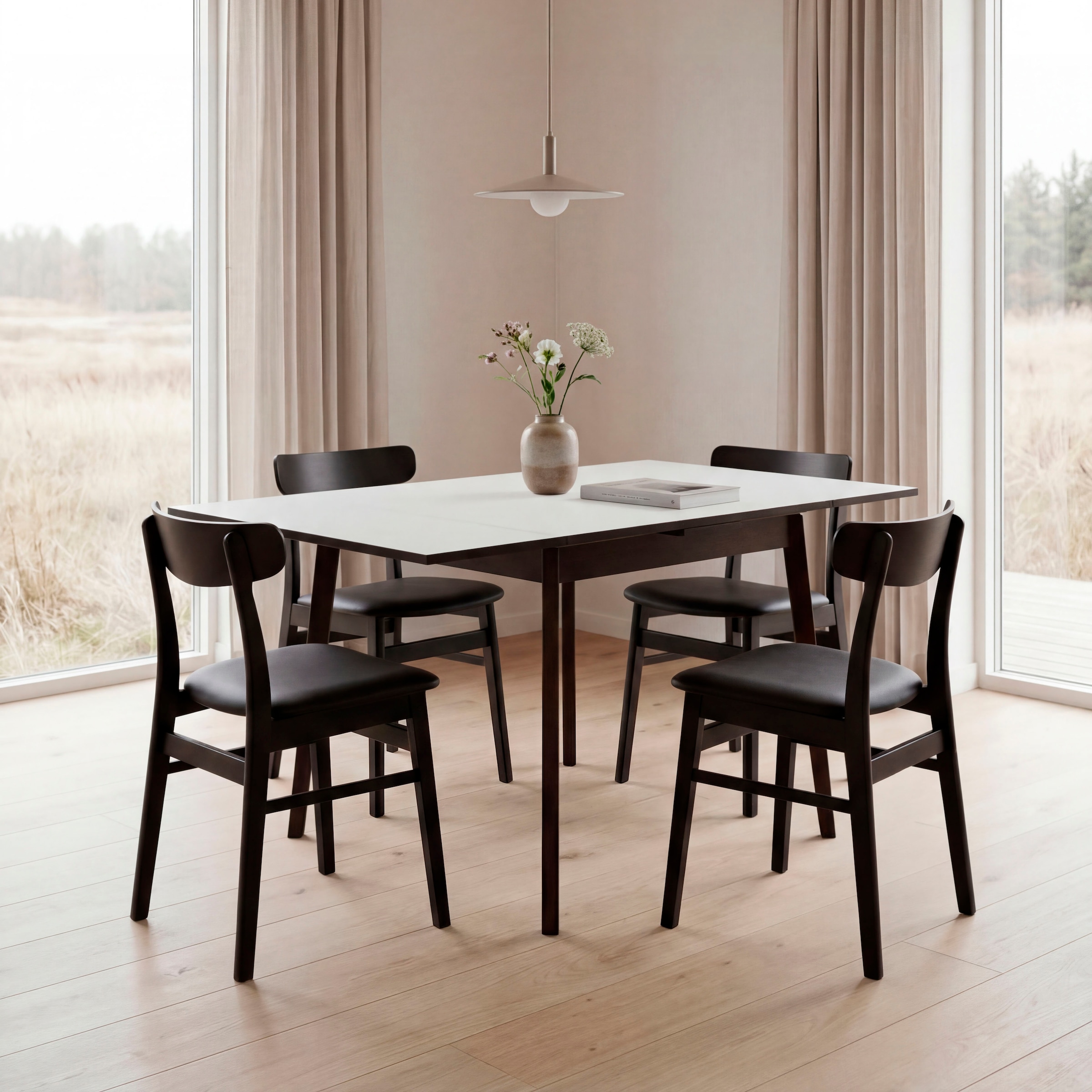 Hammel Furniture Esstisch »Esstisch Basic– ausziehbar, dänisches Design, mit Einlegeplatten« 90(164)x90 cm, Melamin / Massivholz, stabiler dänische Design Tisch