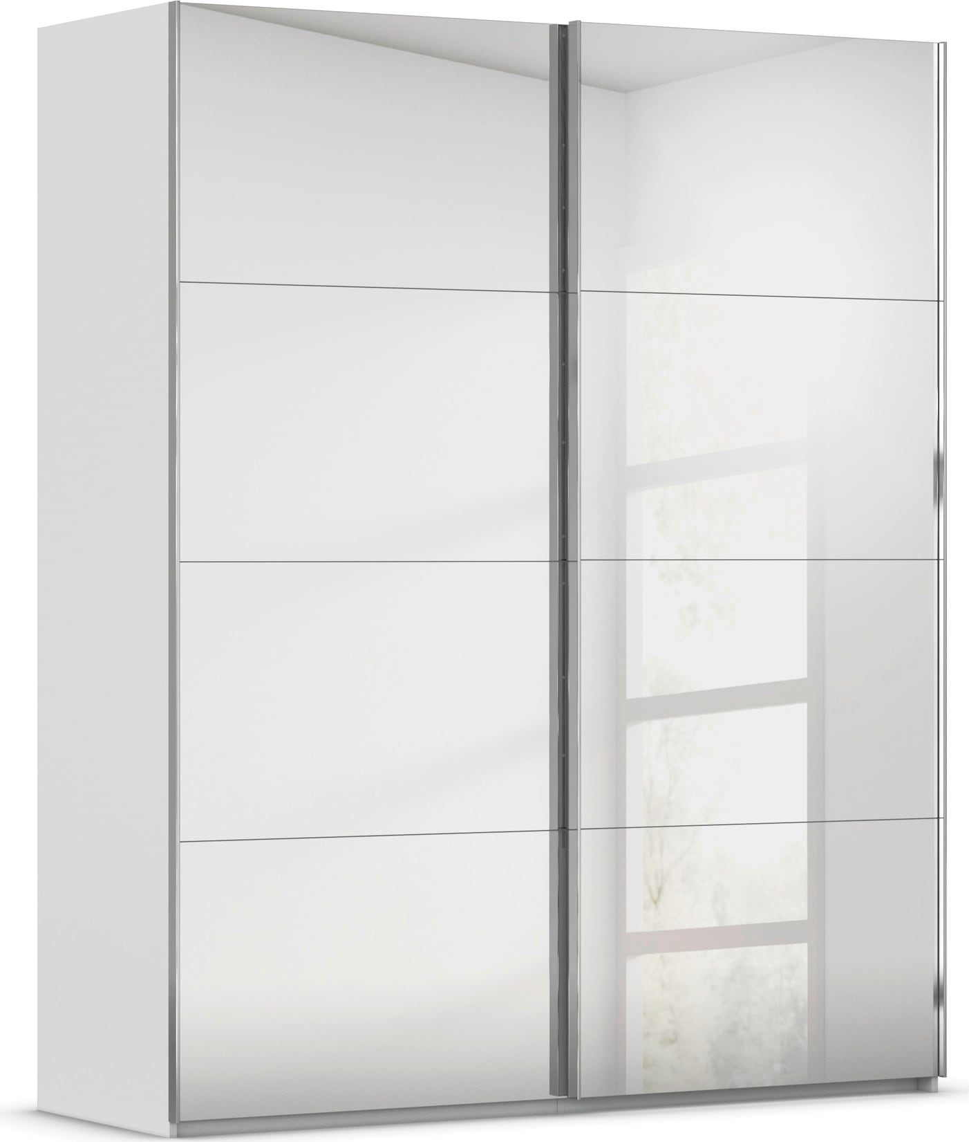 rauch "Kleiderschrank Schrank Garderobe Schlafzimmerschrank SCALE-FYRA" edle viergeteilte Türen, Spiegelfront und viele Farben MADE IN GERMANY