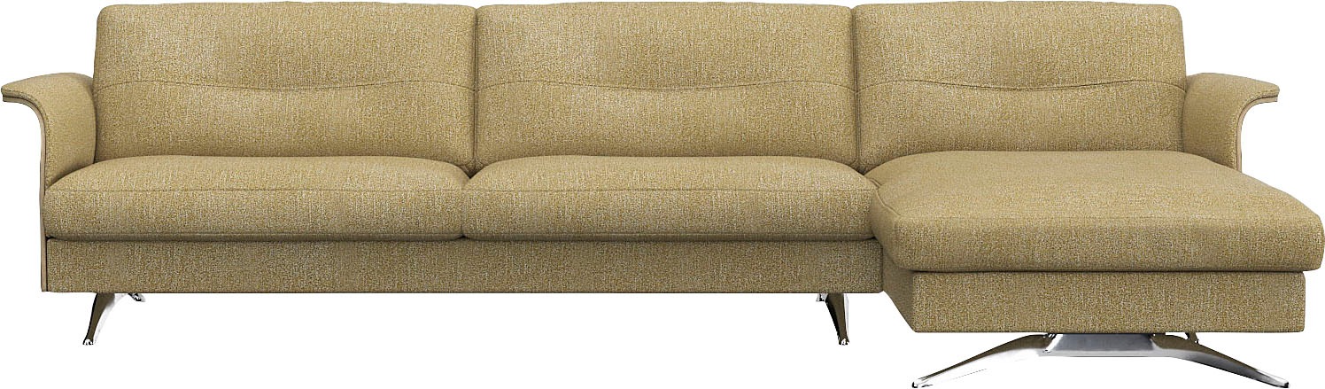 FLEXLUX Ecksofa "Glow, super bequem durch hochwertigem Sitzaufbau mit Feder günstig online kaufen
