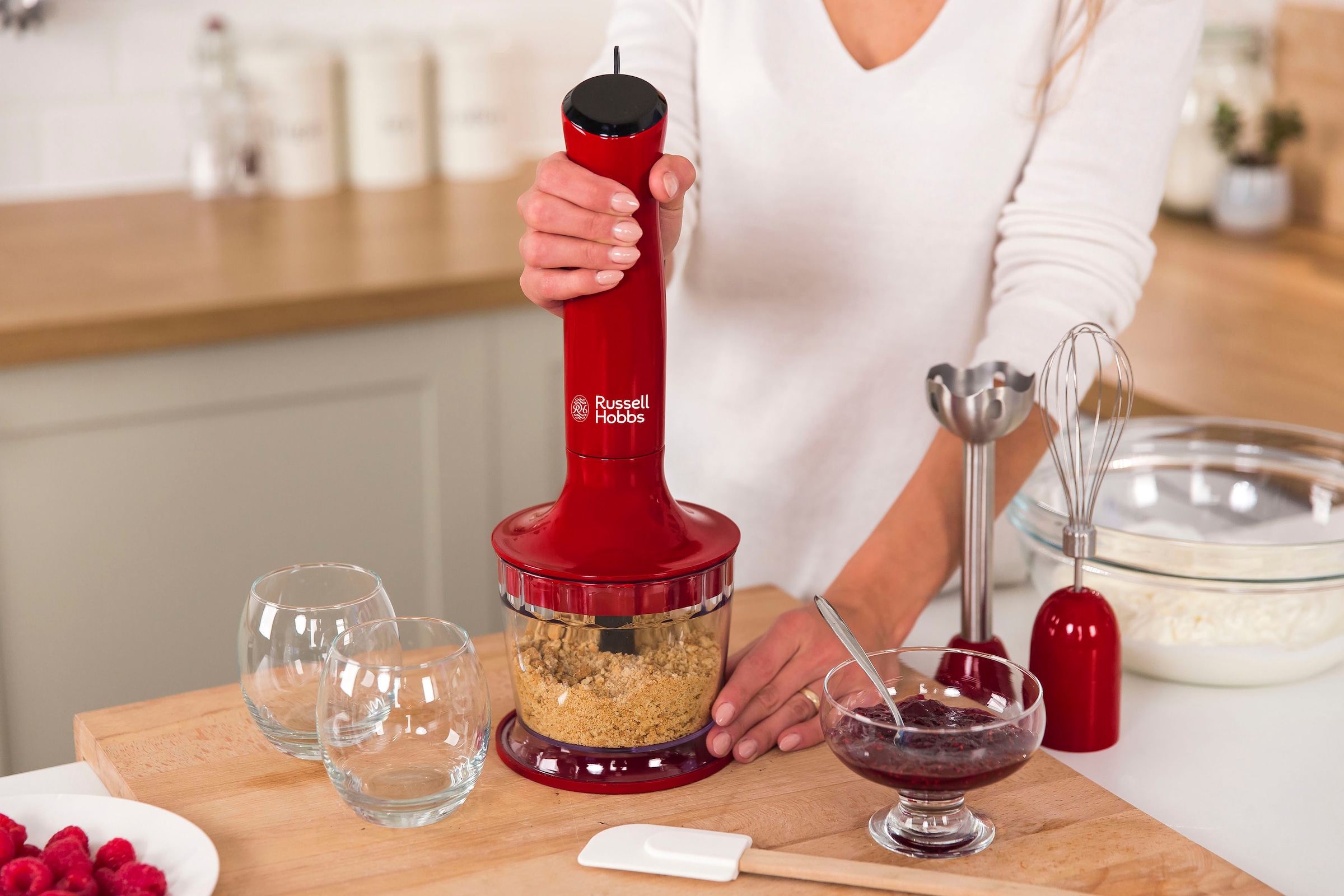 RUSSELL HOBBS Stabmixer »Desire 3in1 24700-56«, 500 W, 2  Geschwindigkeitsstufen, Edelstahlmesser, spülmaschinengeeignet auf Raten |  BAUR