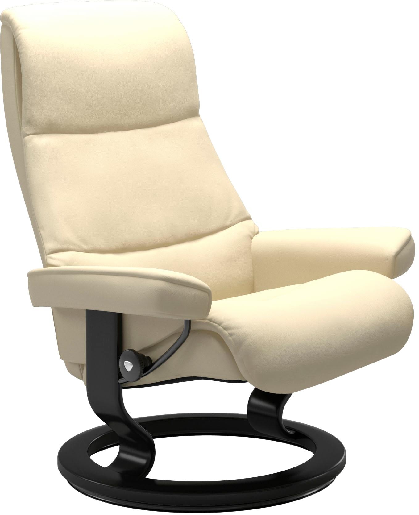 Stressless® Relaxsessel »View«, (Set, Relaxsessel mit Hocker), mit Classic Base, Größe M,Gestell Schwarz