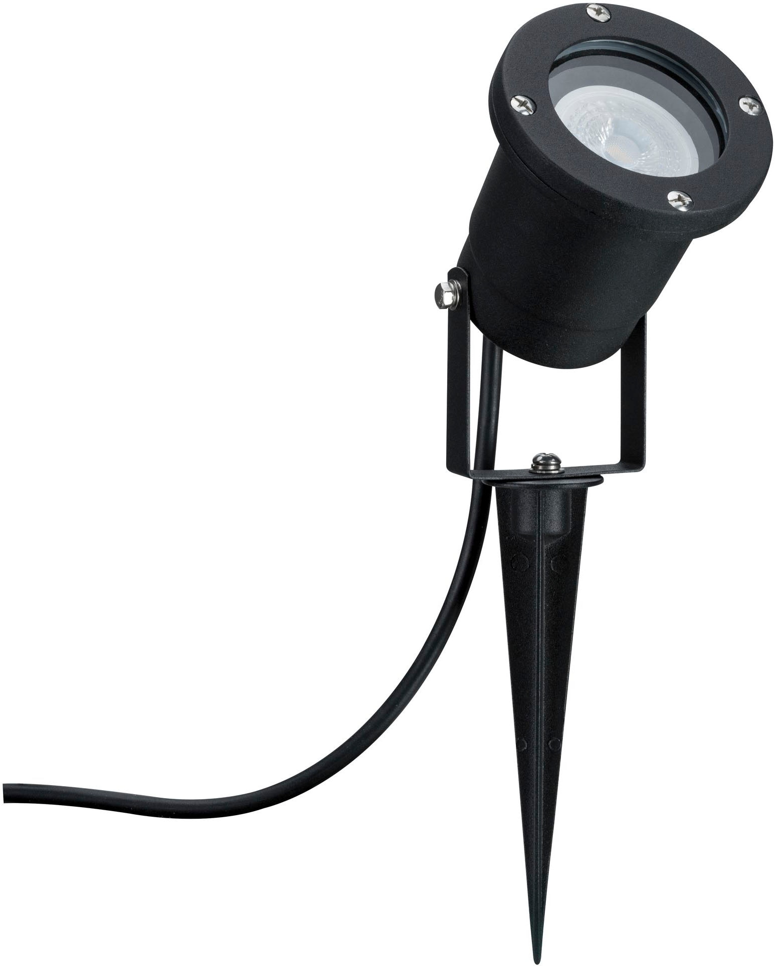 Paulmann LED Gartenstrahler »Outdoor 230V Garden Spotlight IP65 GU10 3,5W 230V Schwarz Aluminium«, 1 flammig-flammig, GU10, IP65