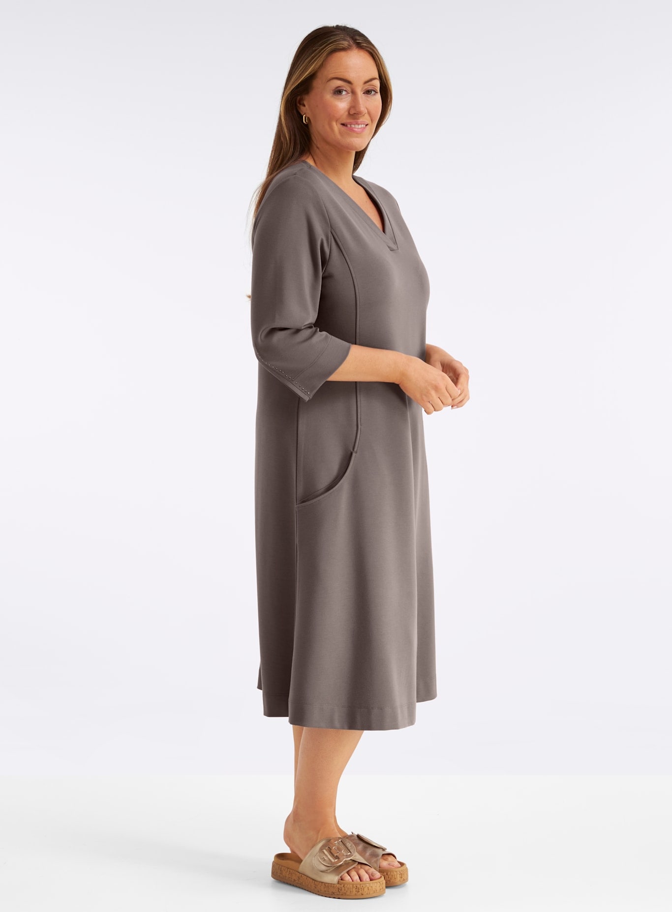 Sheego Jerseykleid »Kleid« Nahttasche