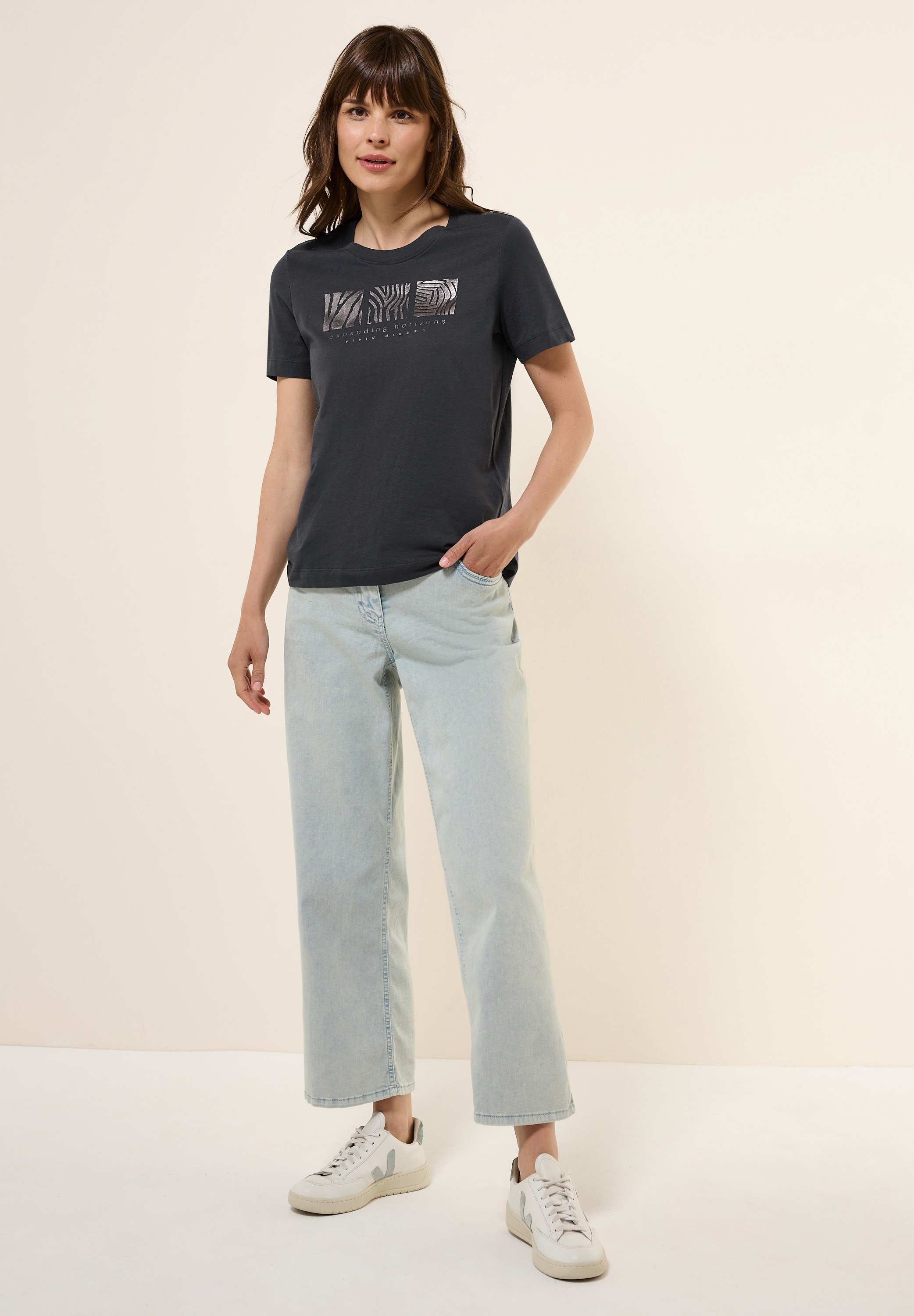 Cecil T-Shirt, aus reiner Baumwolle