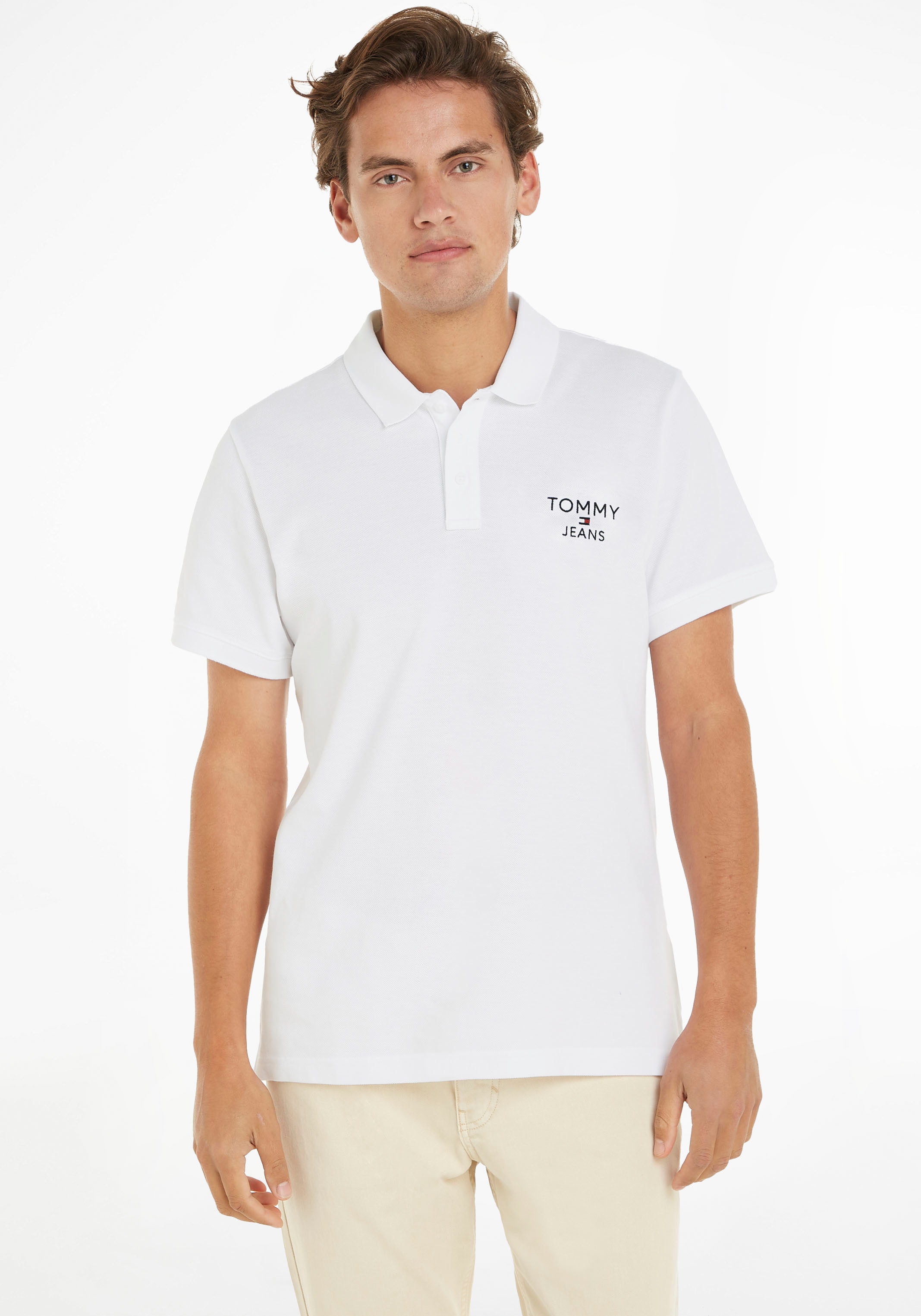 Tommy Jeans Poloshirt »TJM SLIM CORP POLO«, mit Markenstickerei auf der Brust