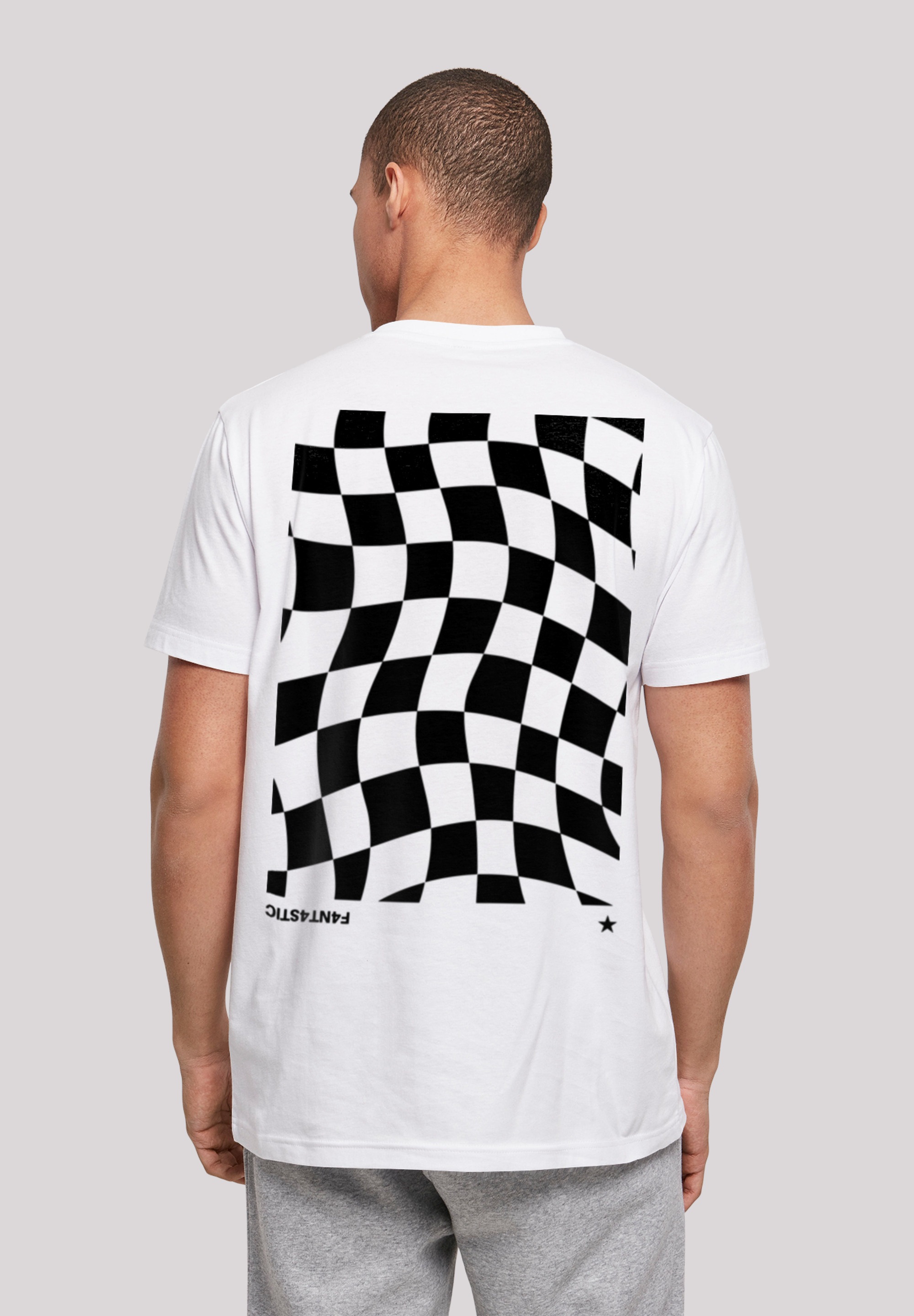 T-Shirt »Wavy Schach Muster«, Print