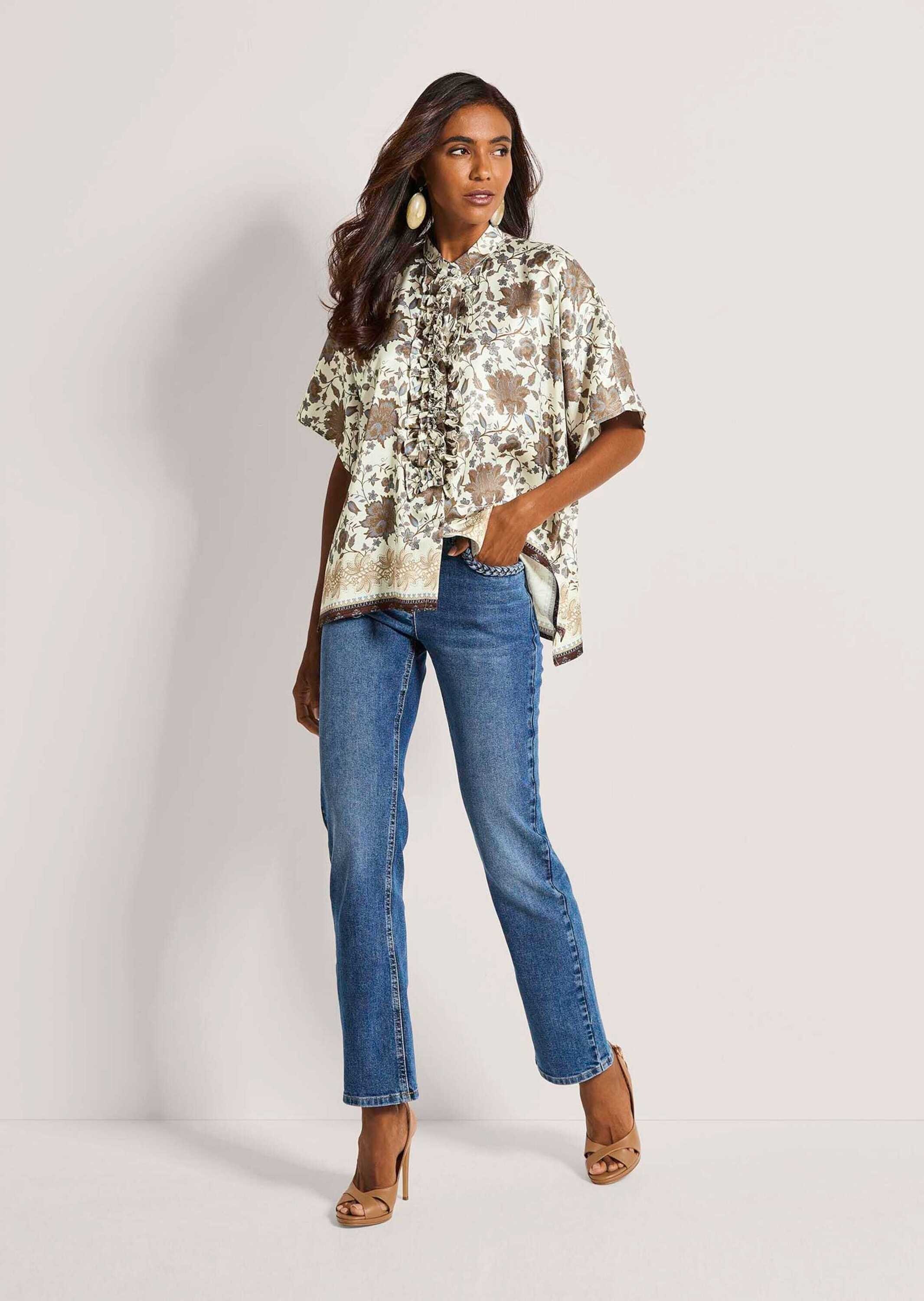 MADELEINE Kurzarmbluse "Blusenshirt Sommerbluse mit floralem Muster" günstig online kaufen