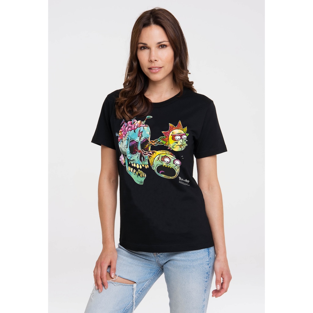 LOGOSHIRT T-Shirt »Rick & Morty Eyeball Skull« mit lizenziertem Print