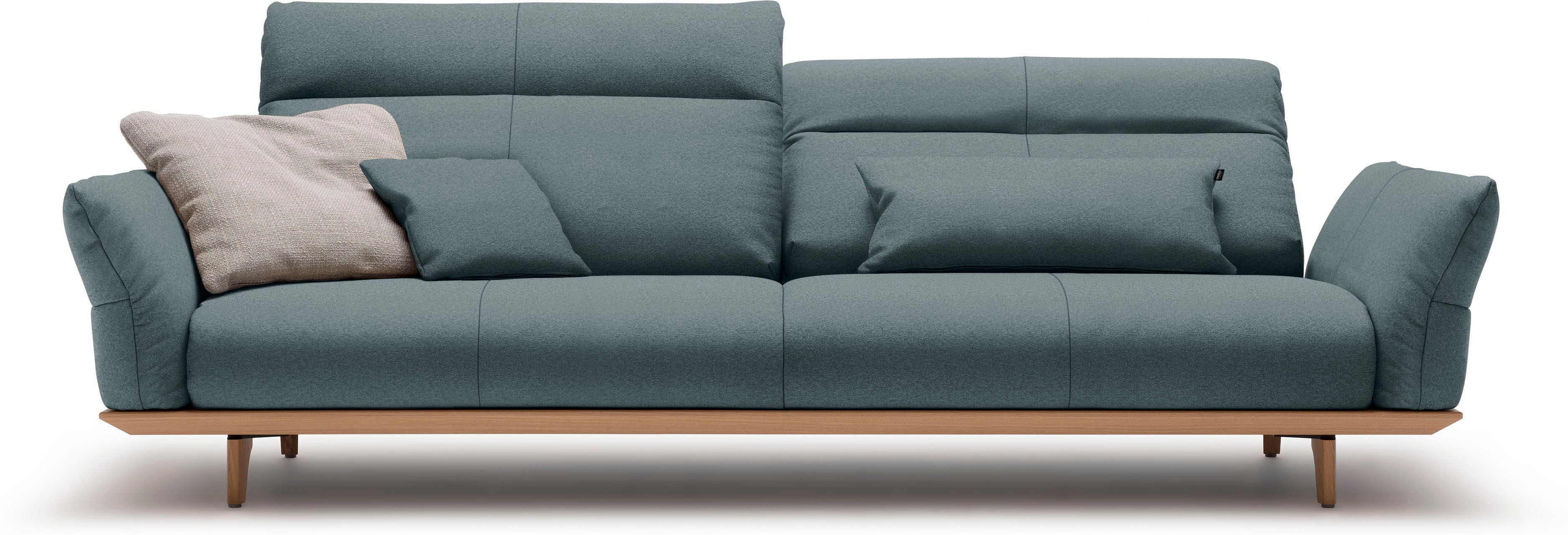 Creation BY ROLF BENZ 4-Sitzer "CR.460 Designsofa, erstklassiger Sitzkomfort, verst. Rückenlehne" Sockel in Eiche, Füße Eiche natur, Breite 248 cm