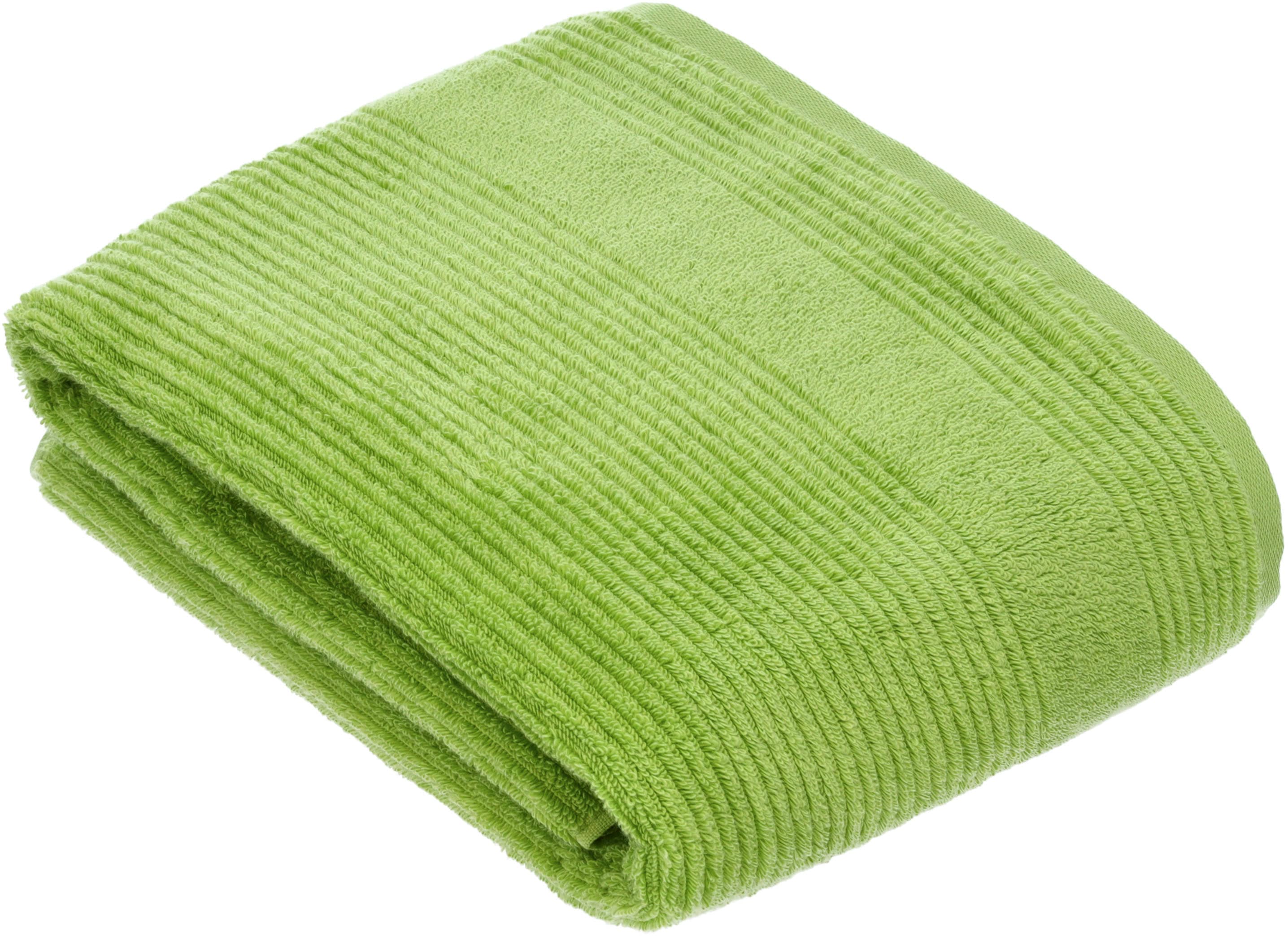 Badetuch VOSSEN, B:100cm L:150cm, grün, Webfrottier, Baumwolle, Handtücher, "Tomorrow"