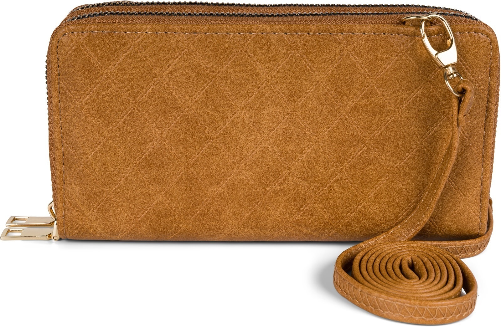 styleBREAKER Mini Bag "2 in 1 Umhängetasche - Geldbörse Rauten"