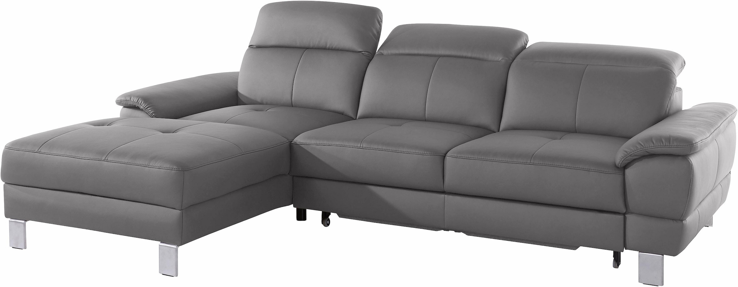 exxpo - sofa fashion Ecksofa »Mantua 2, inkl. Kopf- bzw. Rückenverstellung, bequem, L-Form«, wahlweise mit Bettfunktion und Bettkasten, tolle Verarbeitungsdetails