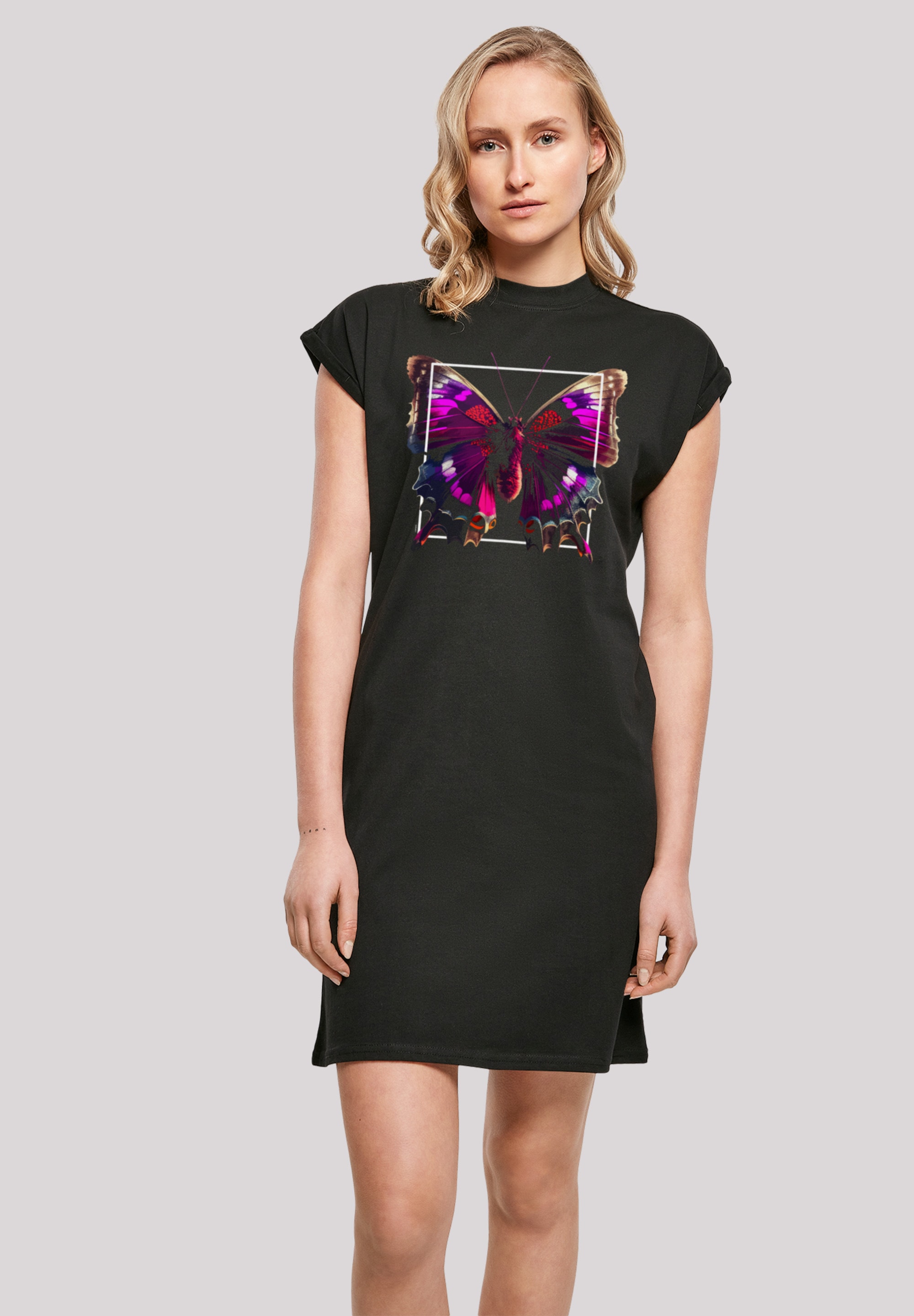 F4NT4STIC Shirtkleid "Pink" Ohne Taschen Print günstig online kaufen