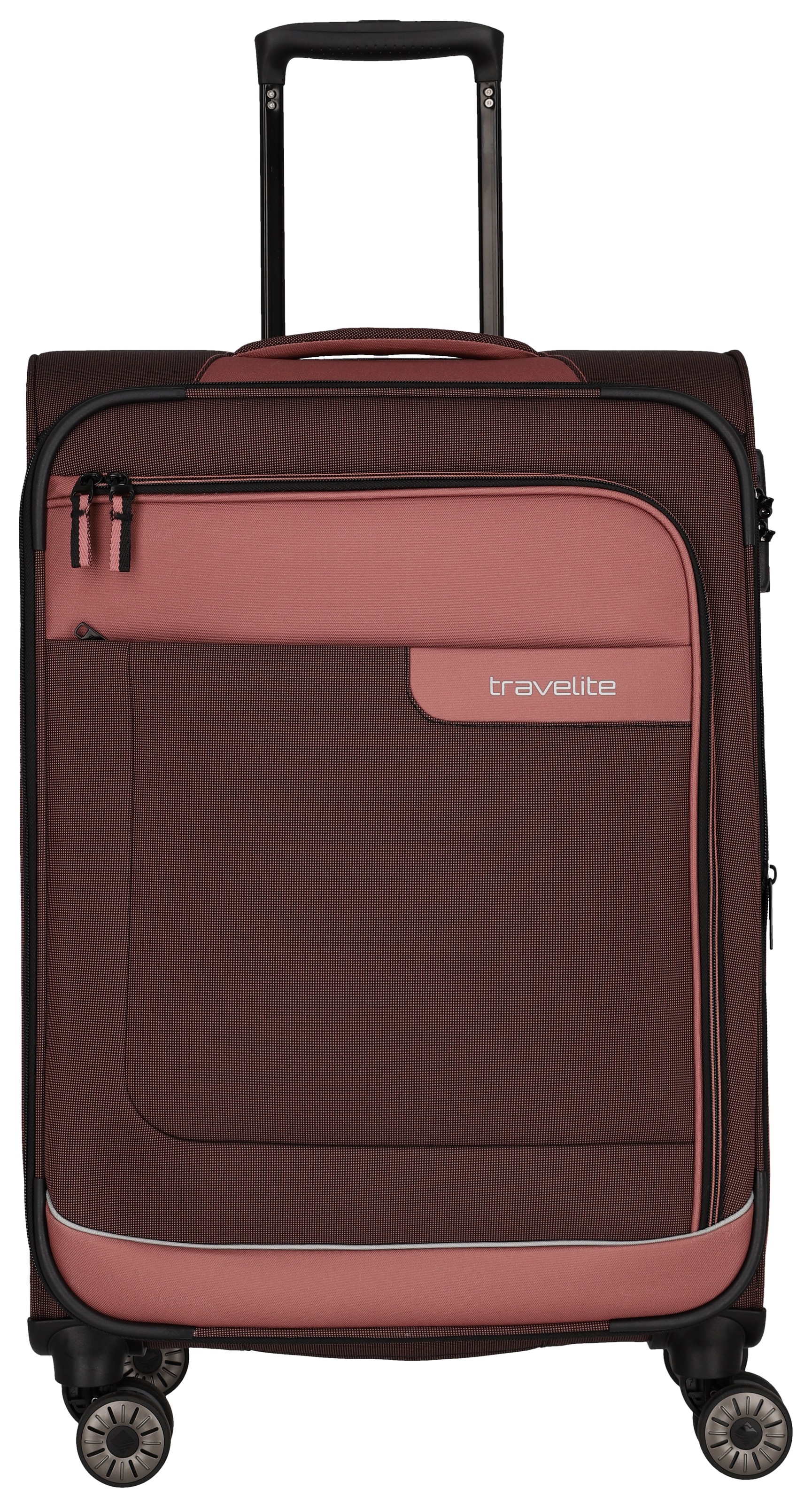 TRAVELITE Weichgepäck-Trolley "VIIA, verschiedene Größen und Farben", rosa, Polyester, mehrfarbig, Koffer, Reisegepäck Trolley Koffer Weichgepäck TSA