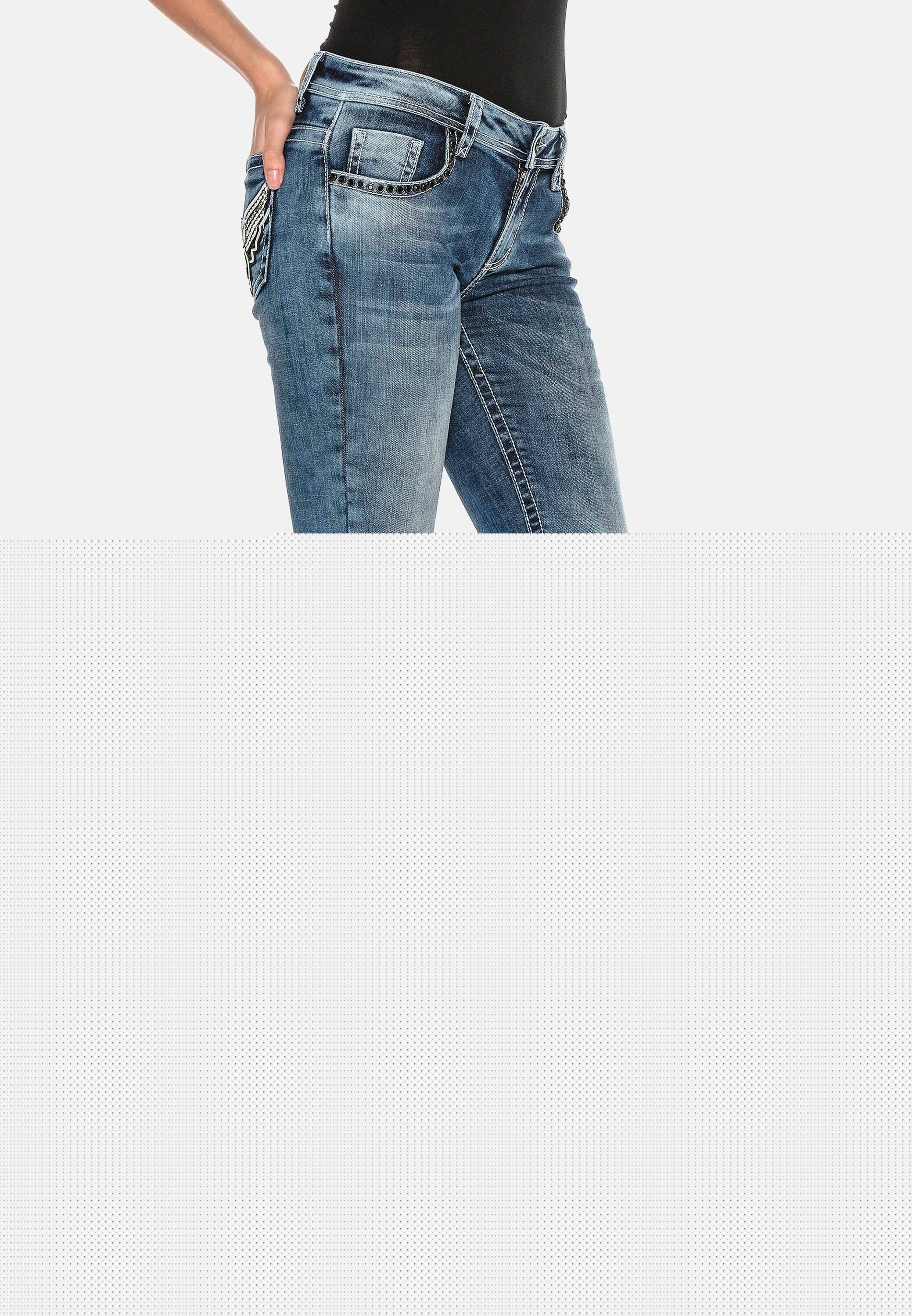 Cipo & Baxx Slim-fit-Jeans »Jeans«, mit Flügel Design, WD401