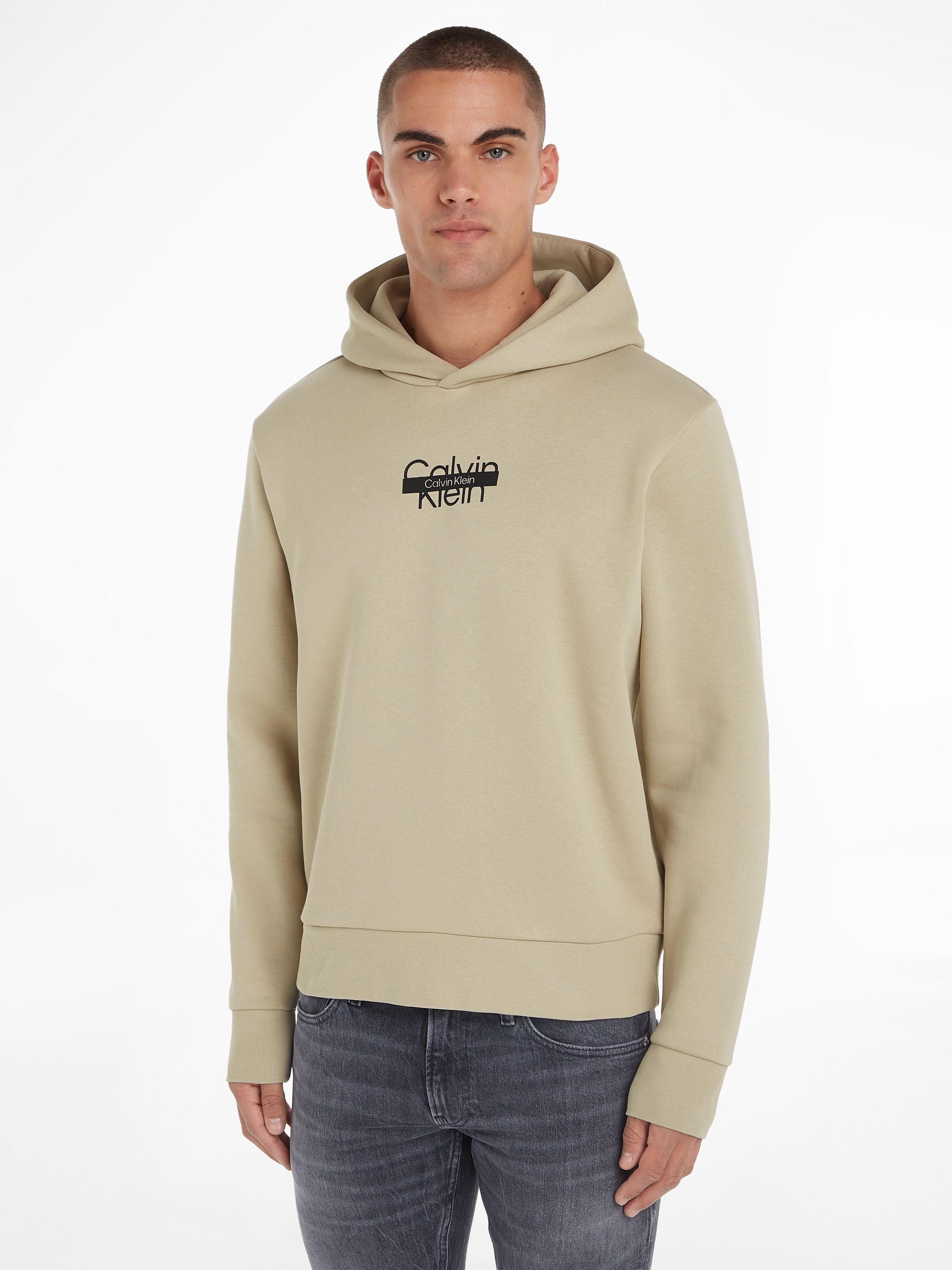 Calvin Klein Kapuzensweatshirt ▷ THROUGH HOODIE« BAUR »CUT bestellen LOGO 