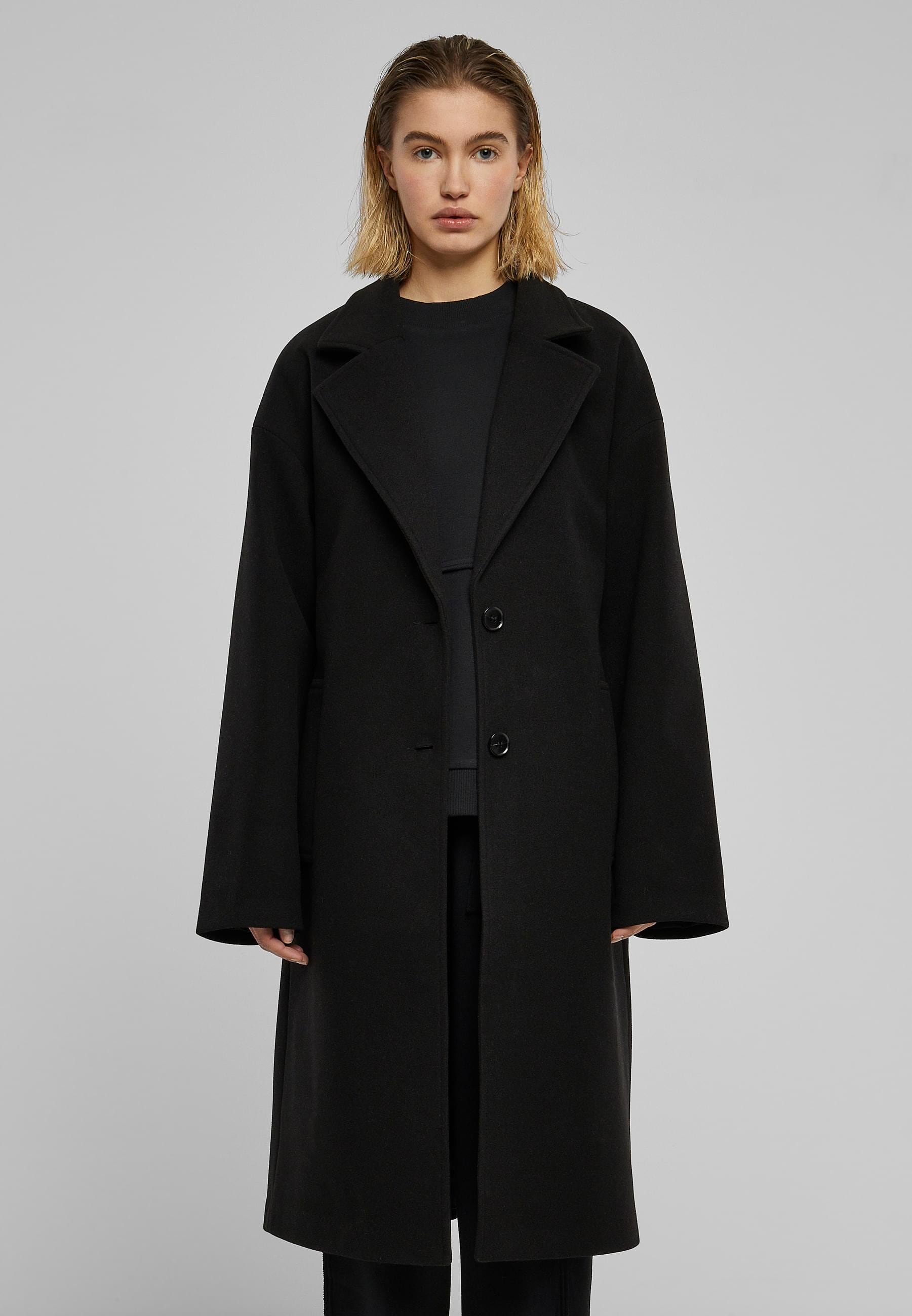 URBAN CLASSICS Winterjacke »Urban Classics Damen Ladies Oversized Long Coat«, (1 St.), ohne Kapuze