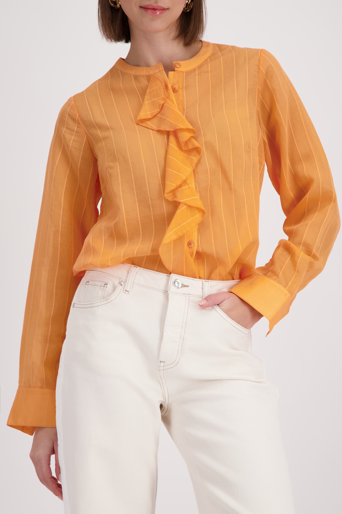 Monari Langarmbluse "Streifen + Volants" Regular fit mit Volants günstig online kaufen