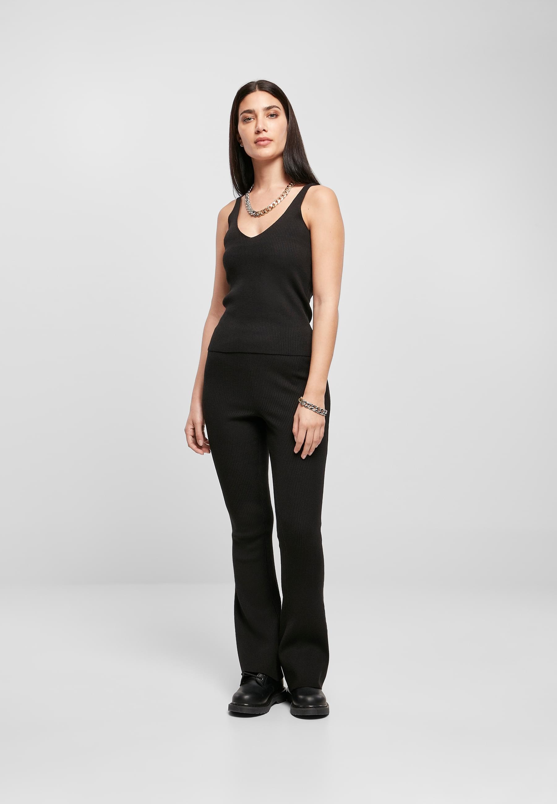 URBAN CLASSICS Muskelshirt »Urban Classics Damen Ladies Rib Knit Top«, (1 tlg.)