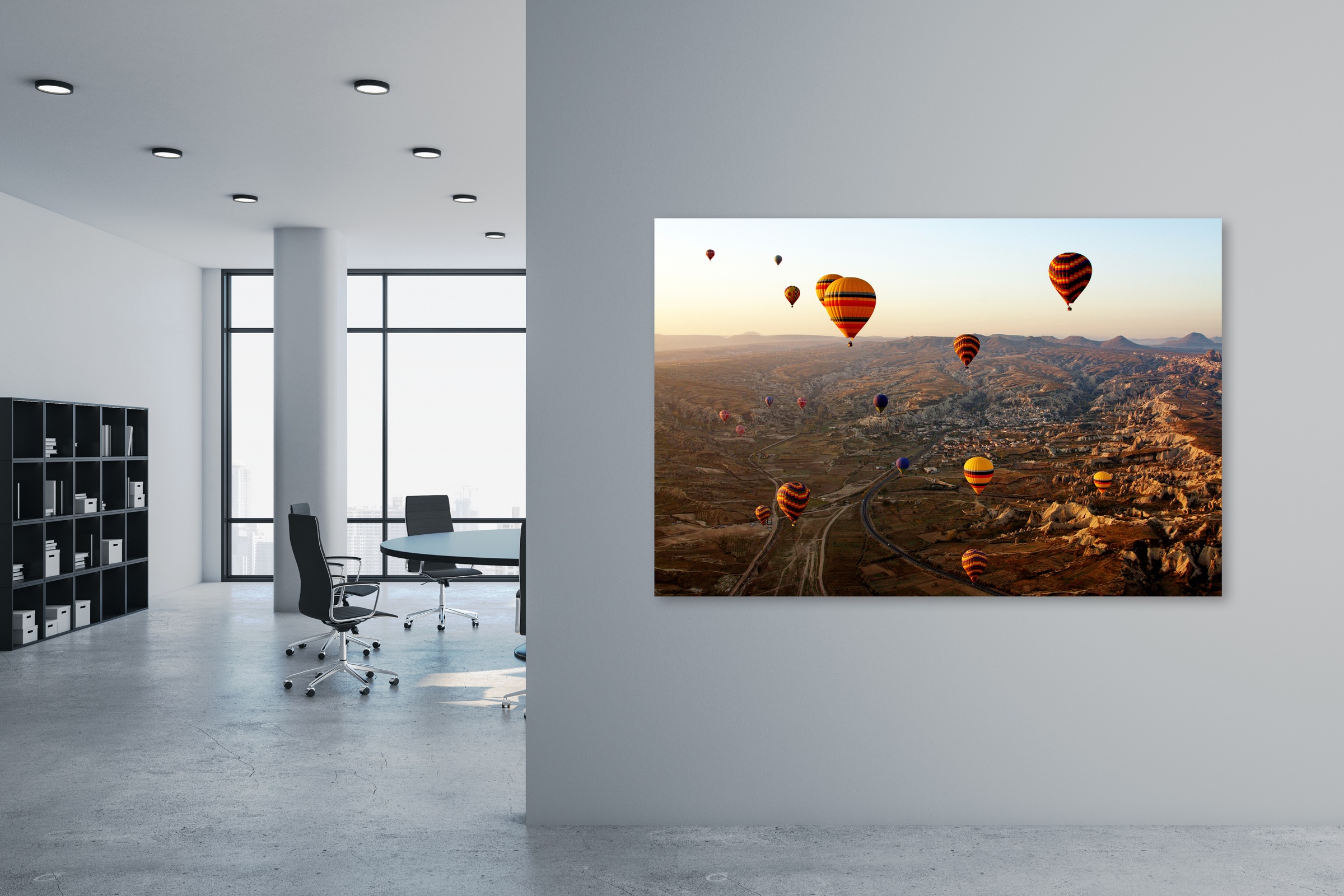 queence Leinwandbild "Ballonfahrt" Heißluftballon  Himmel  Spa 1 Stk. tlg. günstig online kaufen