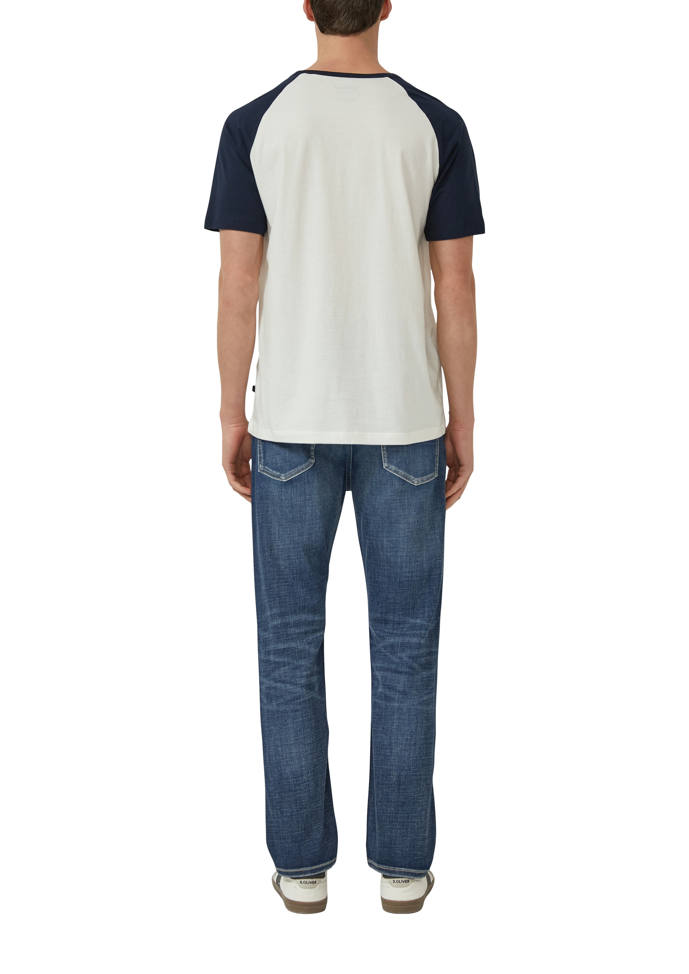 s.Oliver Kurzarmshirt im Collage-Stil und mit Print