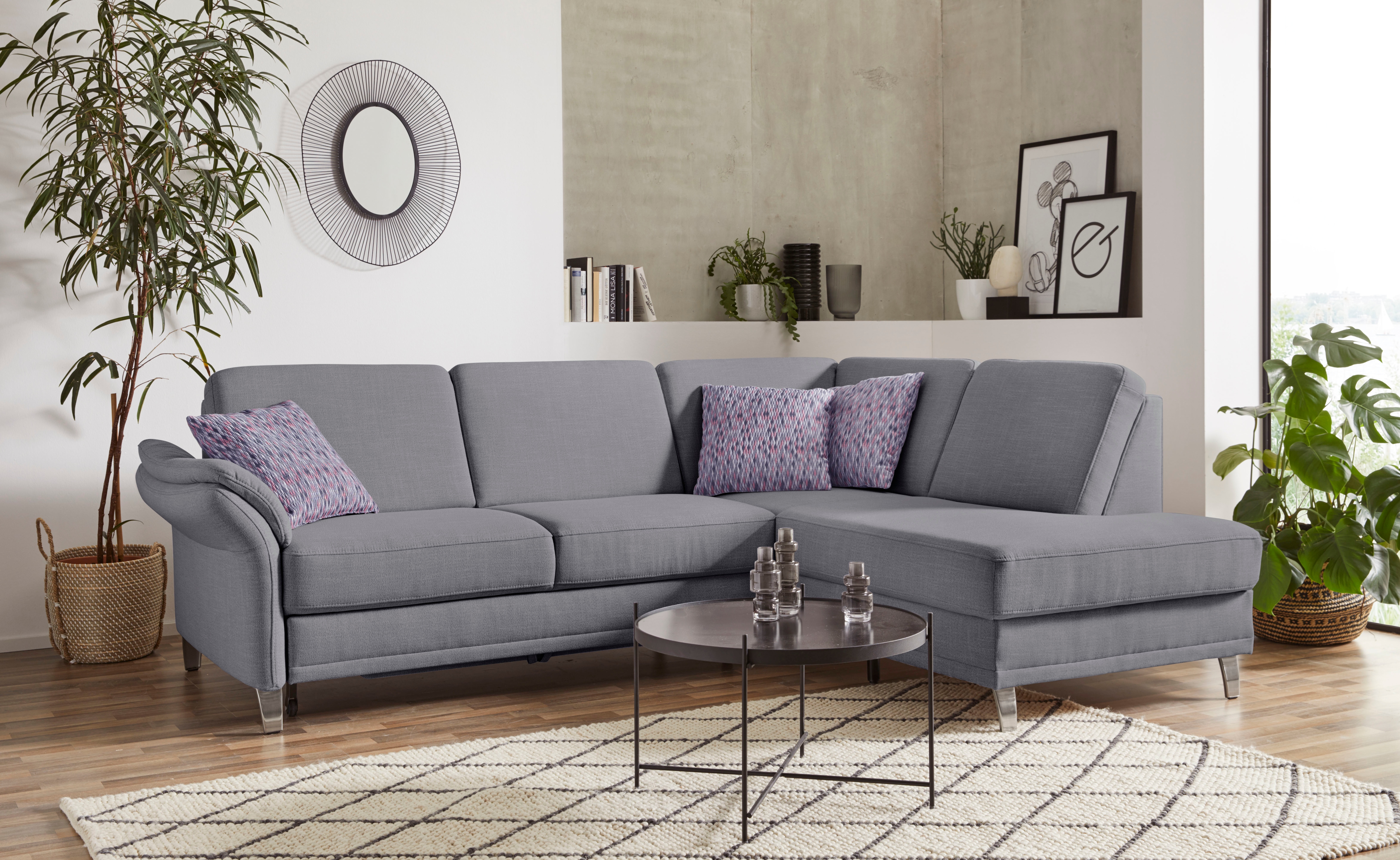 sit&more Ecksofa "Clio L-Form" wahlweise mit Schlaffunktion und Bettkasten, inklusive Federkern