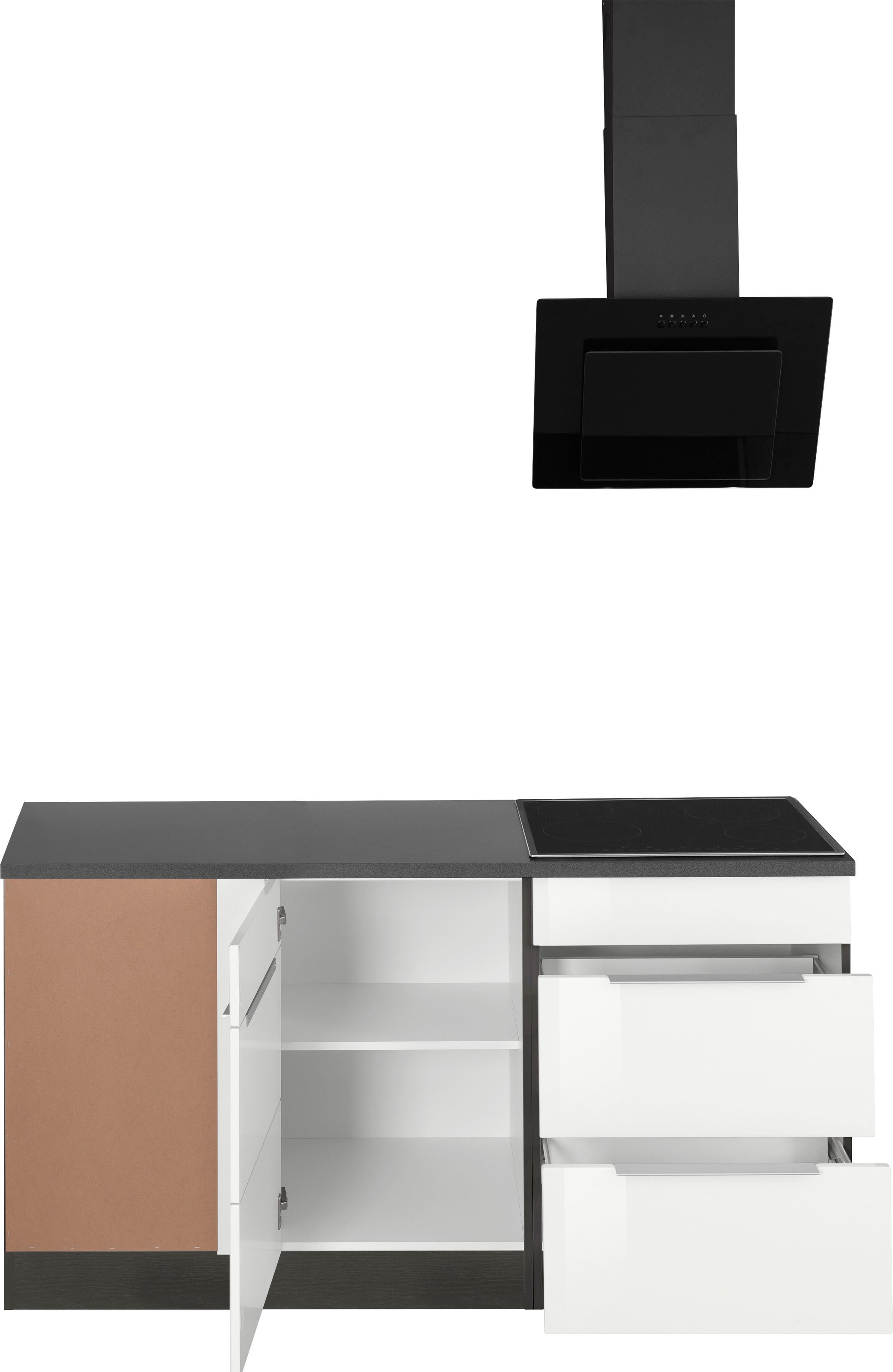 KOCHSTATION Winkelküche »KS-Brindisi«, Stellbreite 230/170 cm, wahlweise mit E-Geräten, mit MDF-Fronten