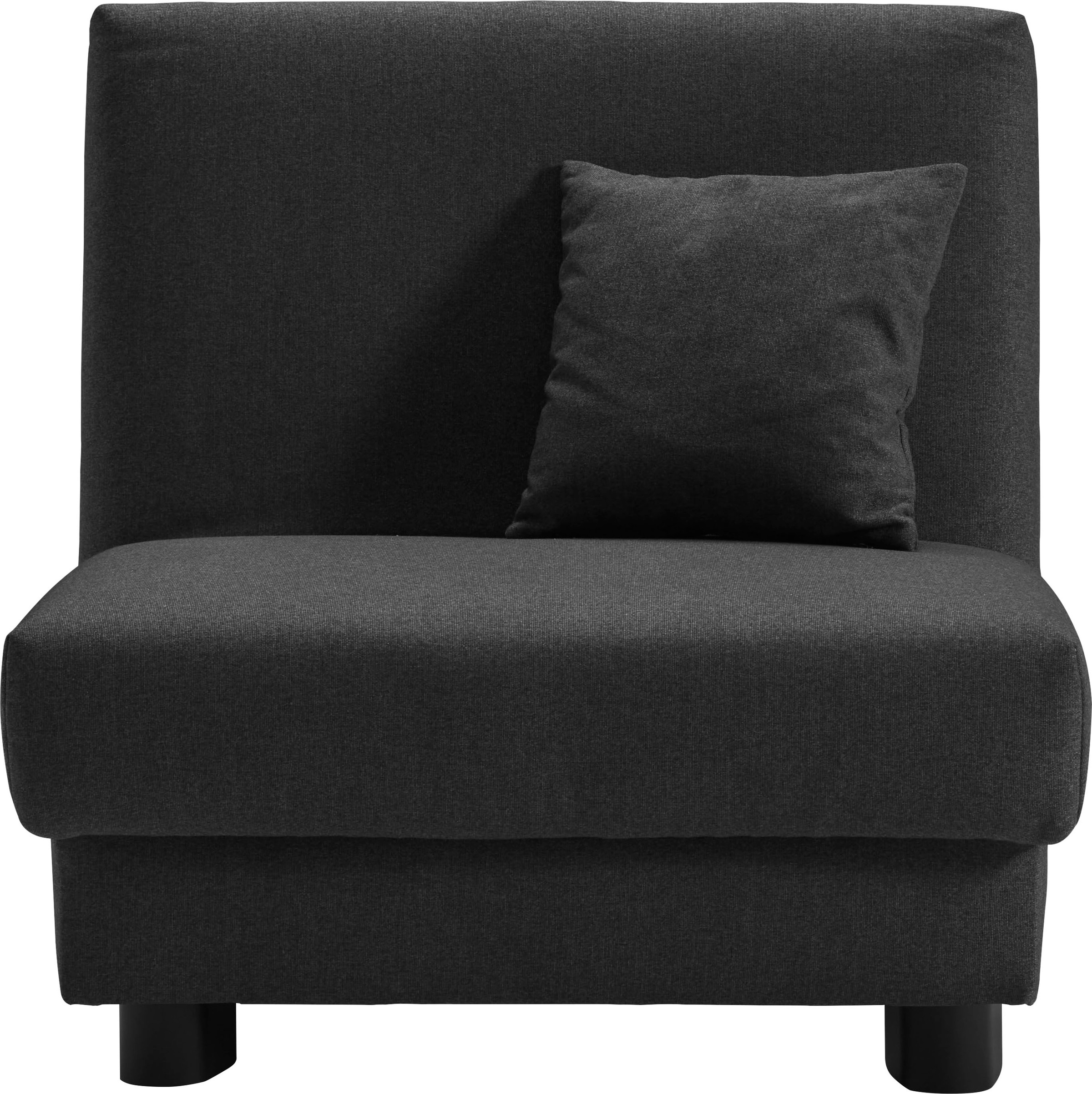 ell + ell Schlafsofa »Enny«, Liegefläche Breite 80 cm, Liegehöhe 40 cm, Füße schwarz, Rückenlehne