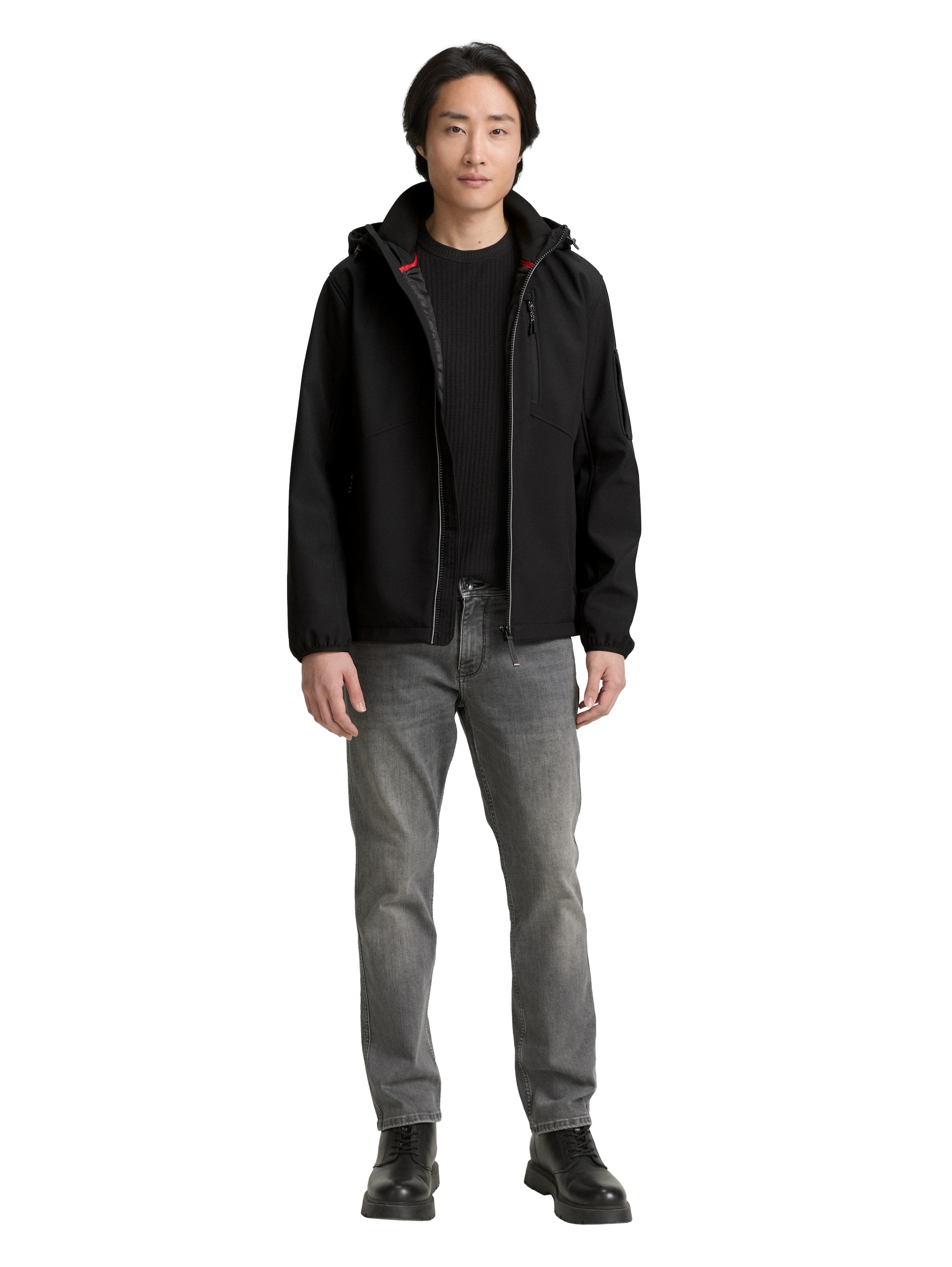 TOM TAILOR Softshelljacke, mit Kapuze, mit Kapuze