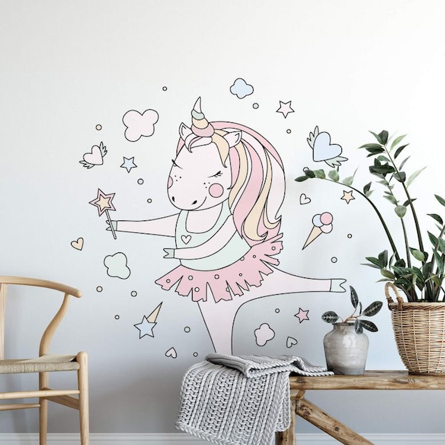 Wall-Art Wandtattoo »Ballerina Einhorn Pferde Deko«, (1 St.) kaufen | BAUR