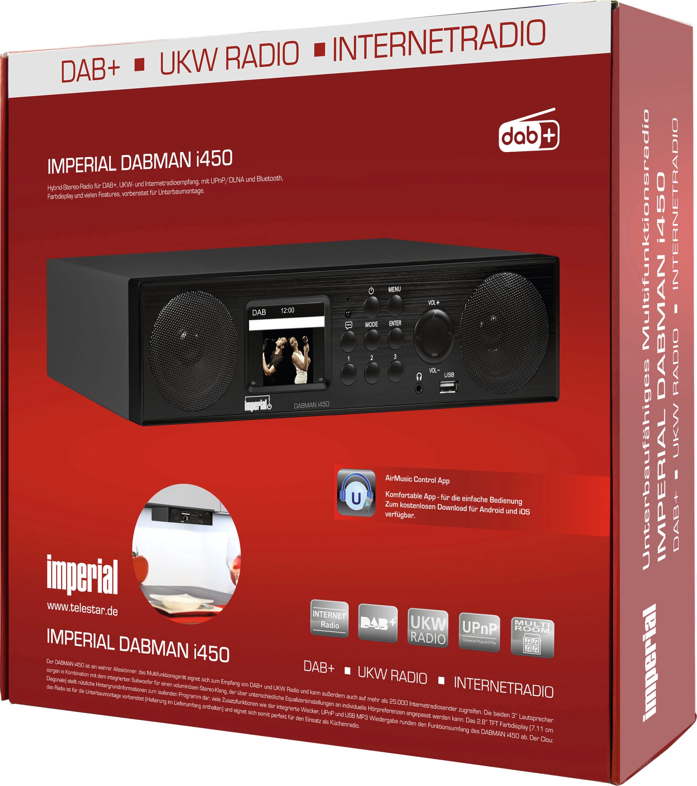 TELESTAR i450«, W) Digitalradio BAUR Küchen-Radio mit (DAB+)-Internetradio-UKW | RDS by 30 (WLAN-LAN IMPERIAL »DABMAN (Ethernet)-Bluetooth