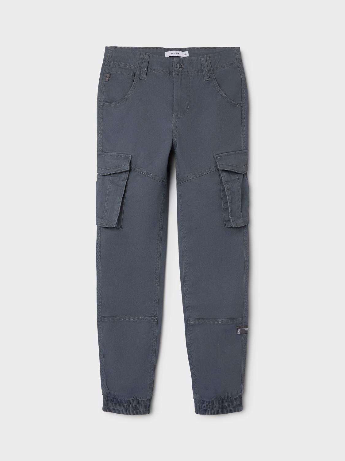Thumbnail - Name It Cargohose "NKMRYAN – für Jungen mit verstellbarem Bund und Stretchkomfort" unifarben, casual, regular fit, Twill