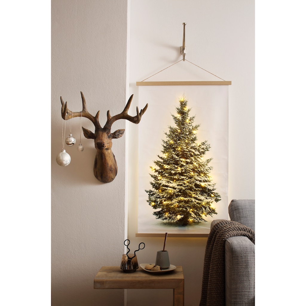 Home affaire LED-Bild »Wandbehang, Weihnachtsdeko«, Weihnachten, (1 St.)