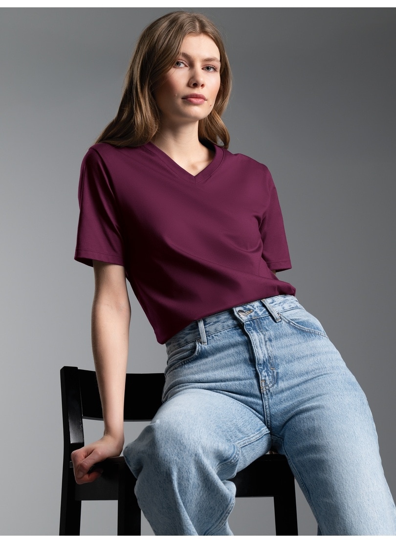 Trigema T-Shirt "TRIGEMA V-Shirt DELUXE Baumwolle" 1 Stk. günstig online kaufen