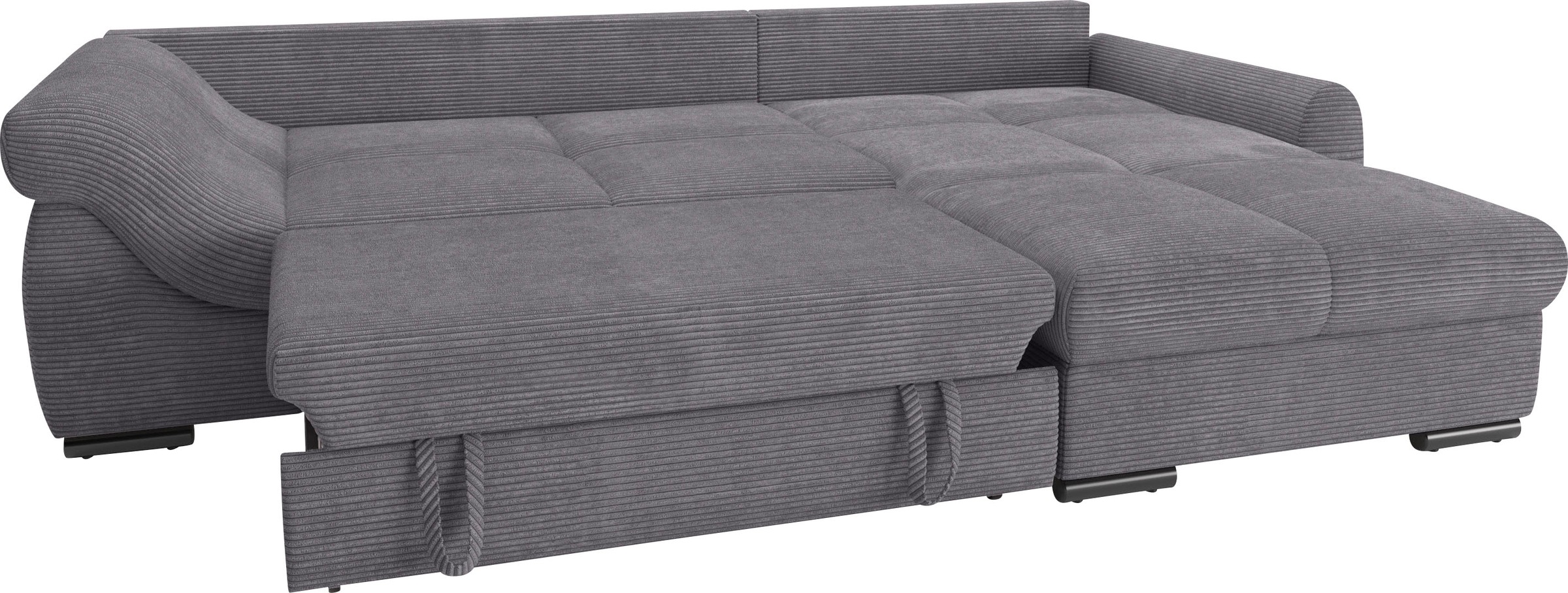 Mr. Couch Ecksofa »Livorno DuraFlex L-Form«, inkl. Hochschläfer-Bettauszug, XL-Bettkasten weiß beschichtet