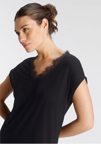 Tamaris T-Shirt, mit Spitzenausschnitt kaufen