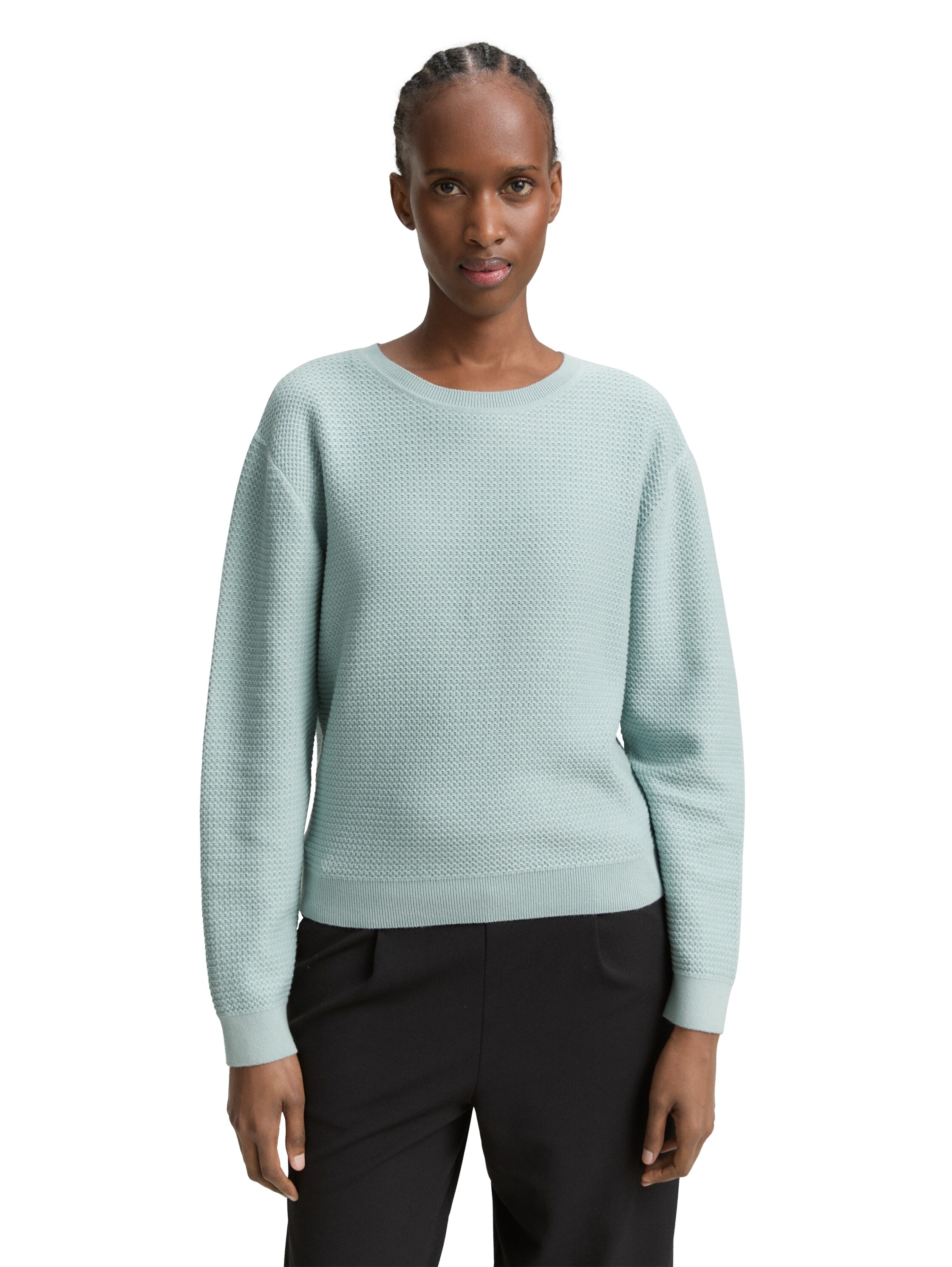TOM TAILOR Denim Strickpullover, mit Rippbündchen günstig online kaufen