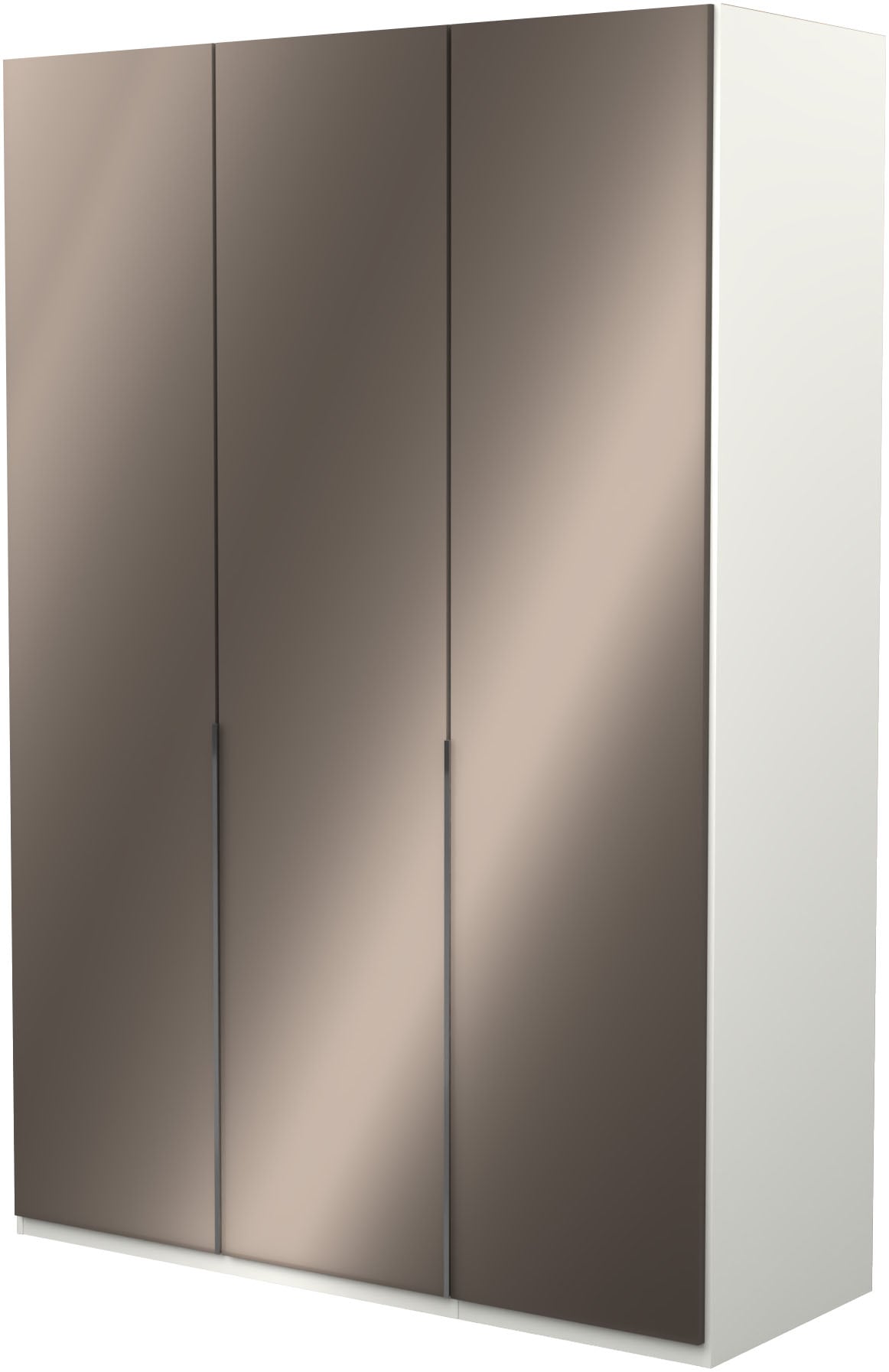 Musterring Kleiderschrank "San Diego, Kleiderschrank, Schrank, Garderobe, mit Glastüren" 1 Stk. tlg. 3-türig (gedämpft), 4 Böden, 2 Kleiderstangen, Chromgriffe