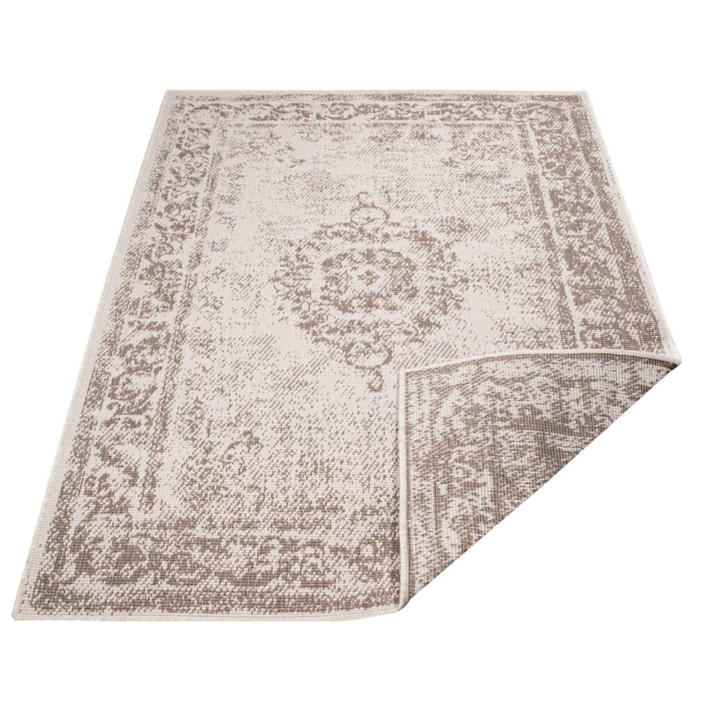 Carpet City Outdoorteppich "DUO RUG 5577" rechteckig 5 mm Höhe Wendeteppich günstig online kaufen