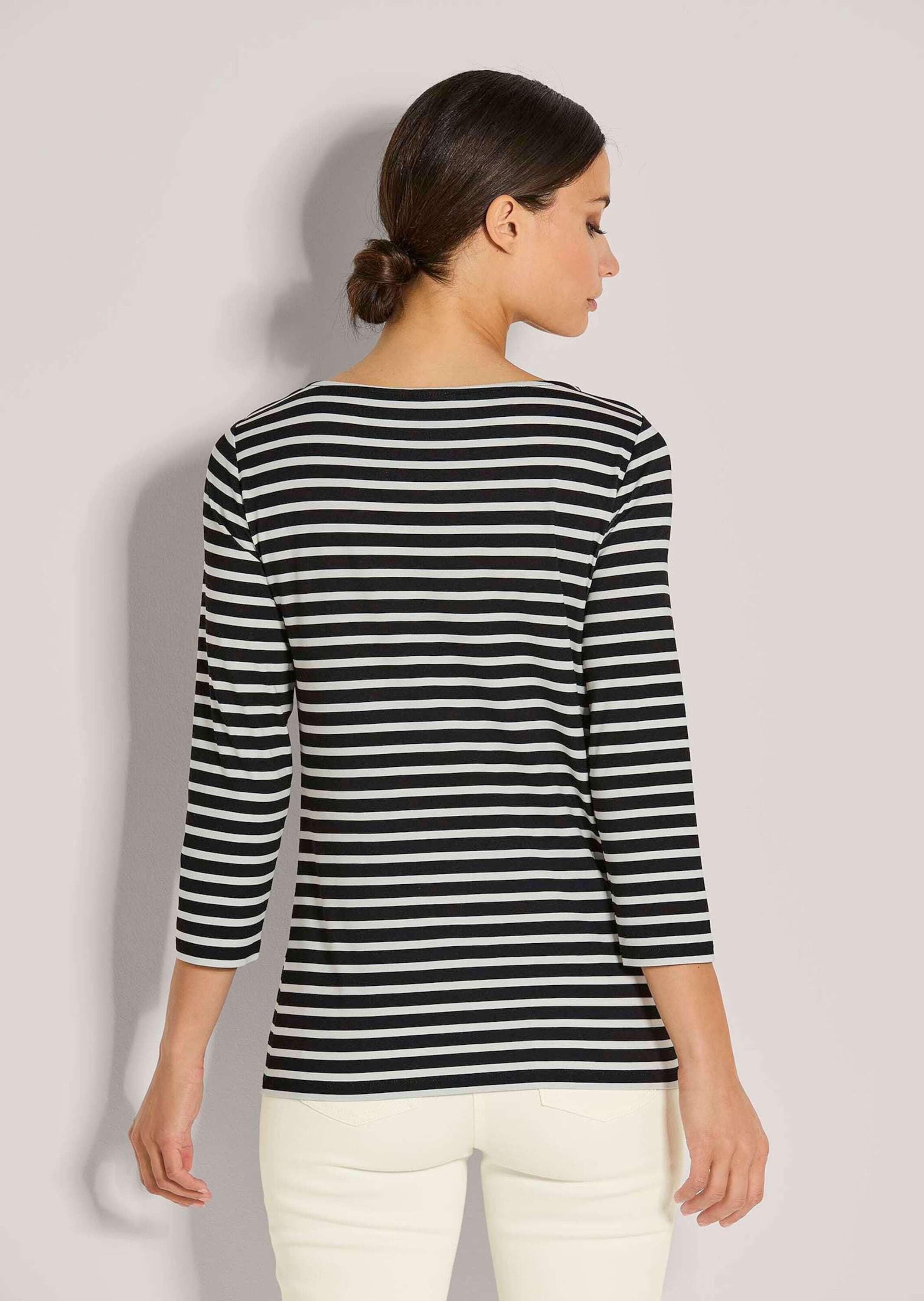 MADELEINE 3/4-Arm-Shirt »Shirt Ringelshirt mit U-Boot-Ausschnitt, Halbarm«