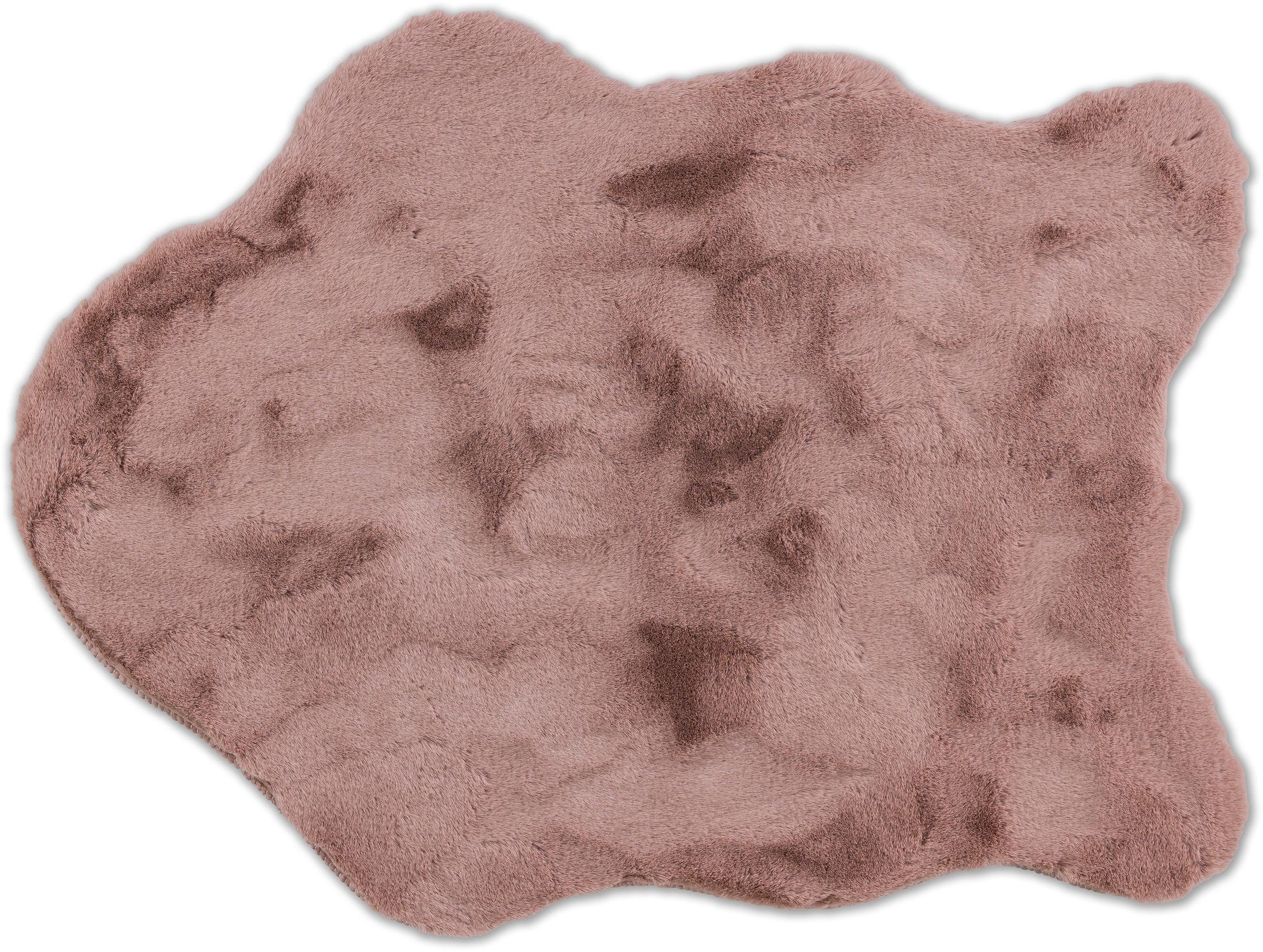 SCHÖNER WOHNEN-Kollektion Fellteppich »Tender«, fellförmig, 26 mm Höhe, weich durch Microfaser, Kaninchenfell Haptik, Kunstfell, waschbar