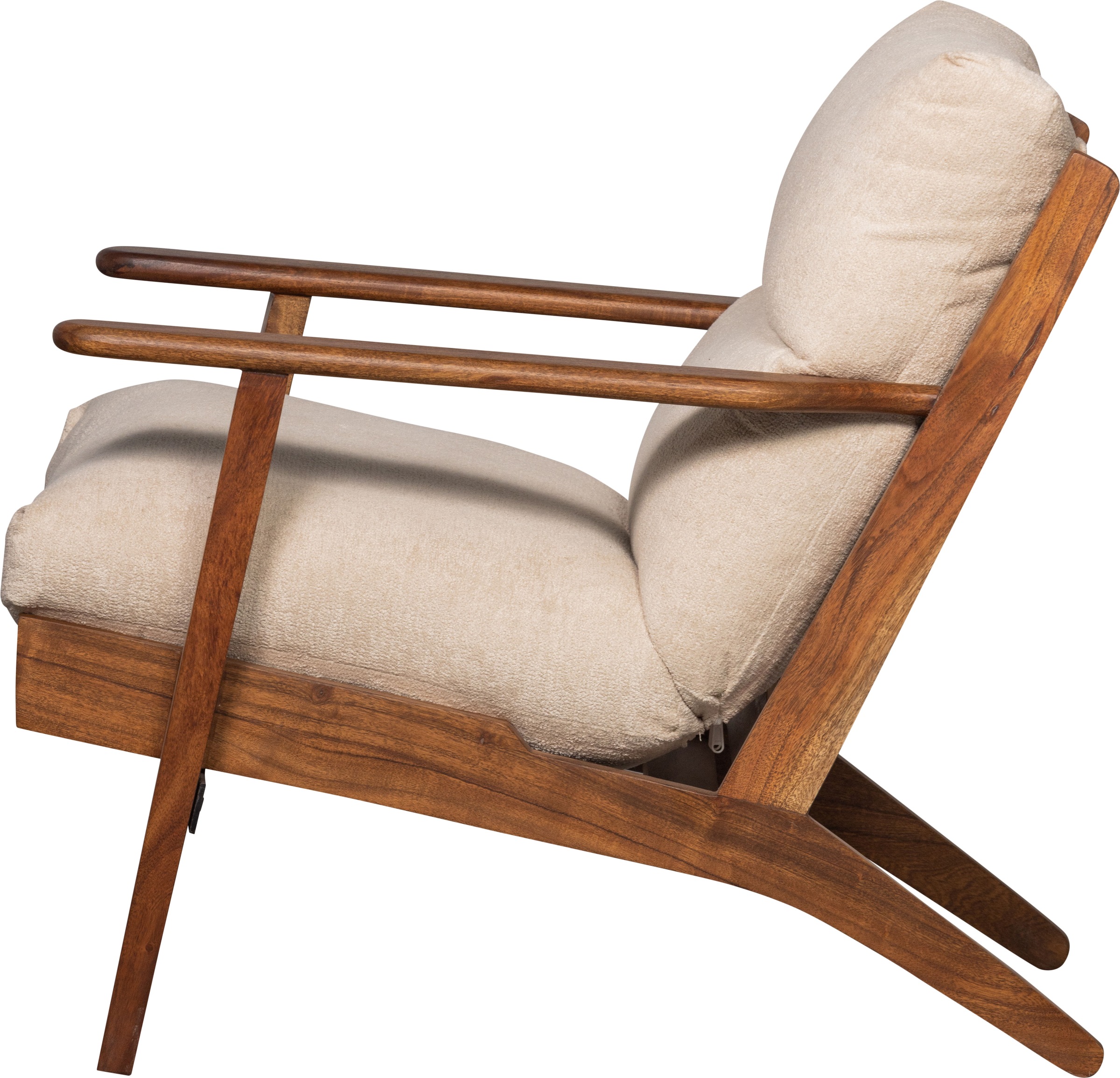 Sessel WOOOD "Houston", beige (natur), B:71cm H:86cm T:71cm, Sessel, Sessel, Rahmen aus Akazienholz, maximale Belastbarkeit 150 kg, H 86 cm 3