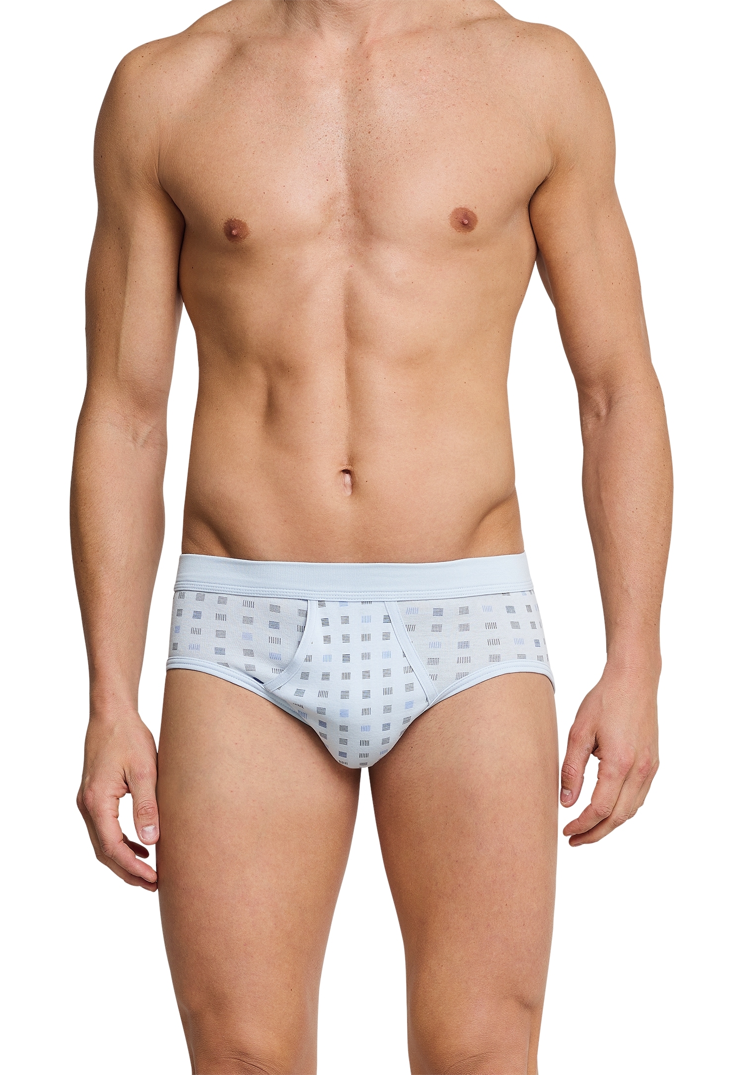 Schiesser Slip »Cotton Essentials«, (2er Pack), mit Eingriff, gemustert, Feinripp