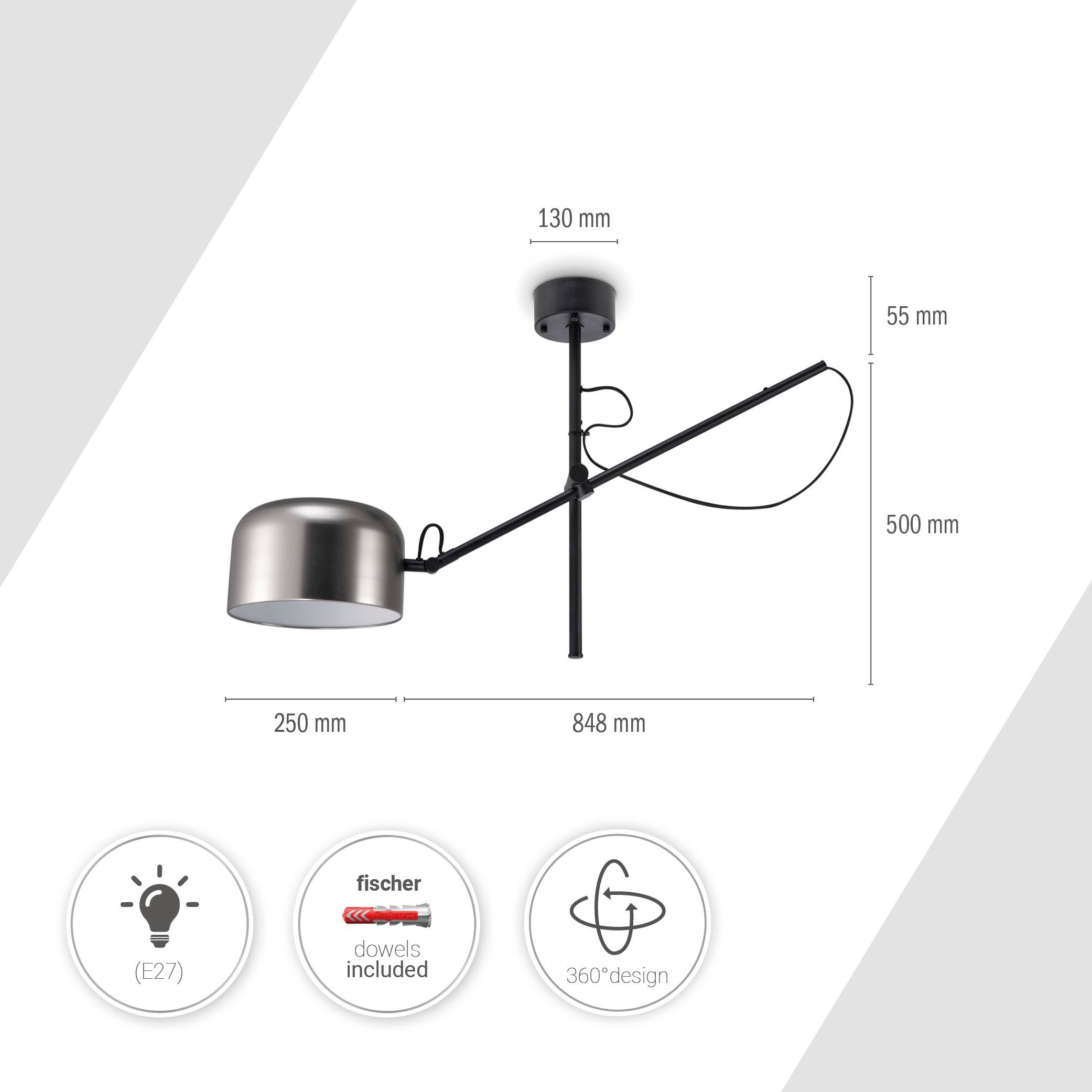 Paco Home Deckenleuchte »BOWL«, 1 flammig, Leuchtmittel E27 | ohne Leuchtmittel